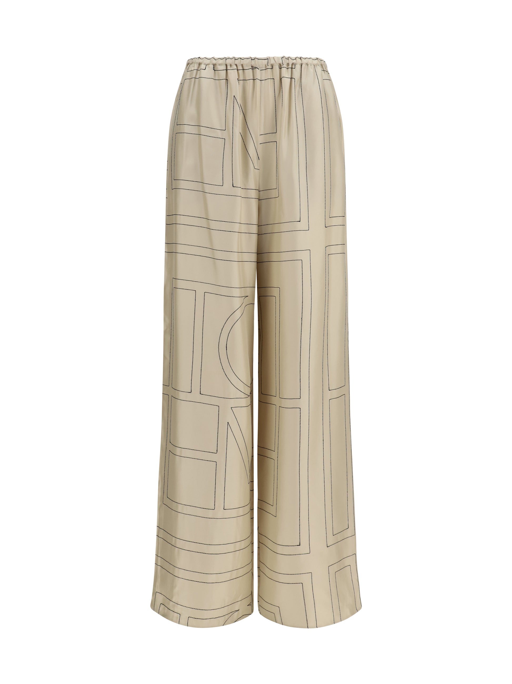 Toteme Women Silk Monogram Pants TOTEME