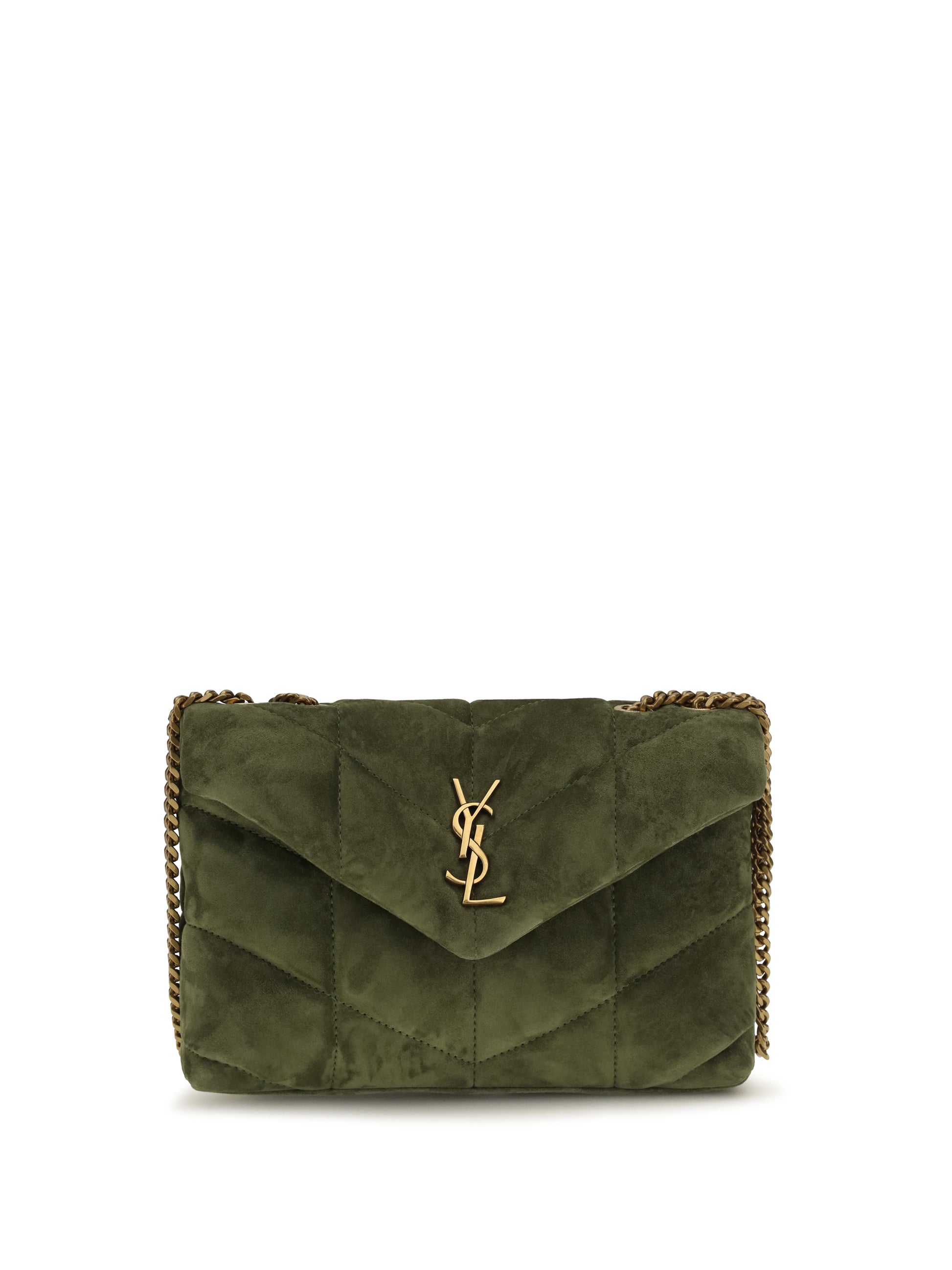 Saint Laurent Women Loulou Puffer Toy Suede Shoulder Bag SAINT LAURENT