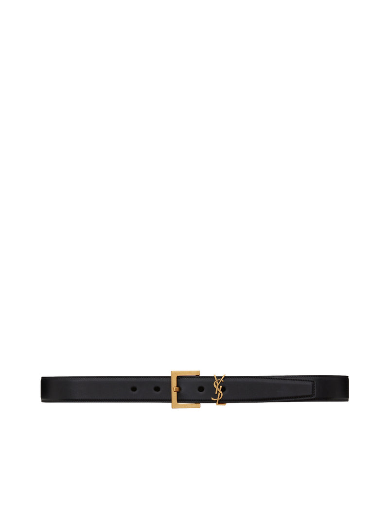 Saint Laurent Women Monogram Belt With Square Buckle In Smooth Leather SAINT LAURENT