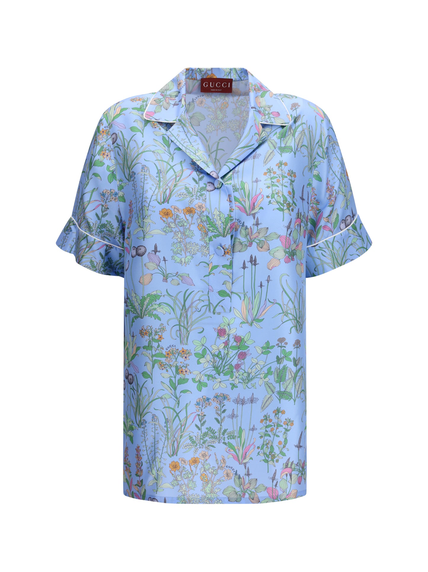 Gucci Women Printed Silk Twill Shirt GUCCI