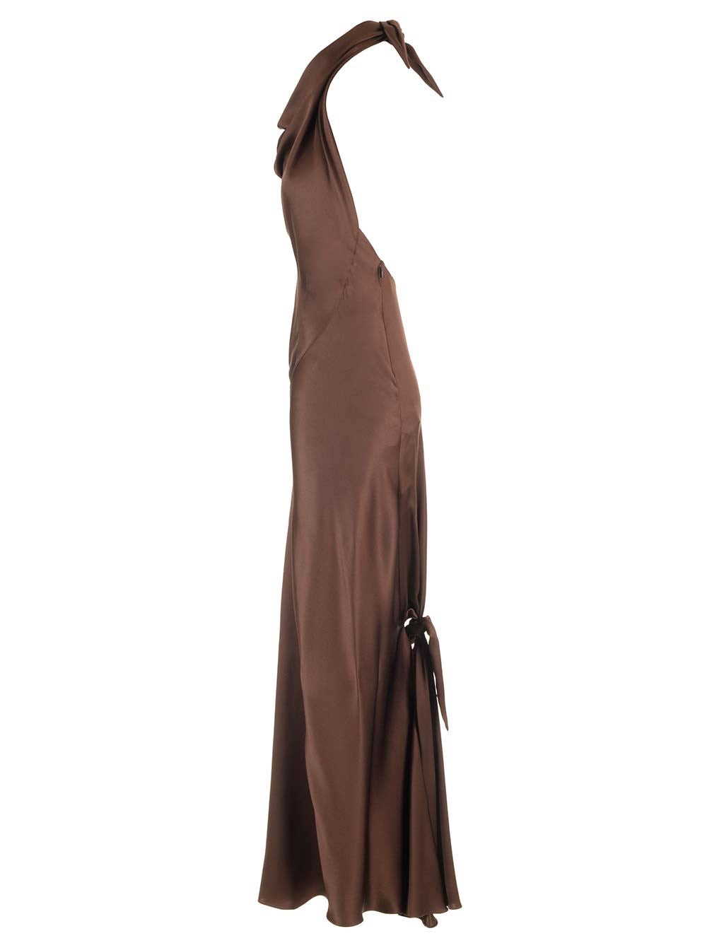 Loewe Women Long Scarf Dress In Silk Satin LOEWE