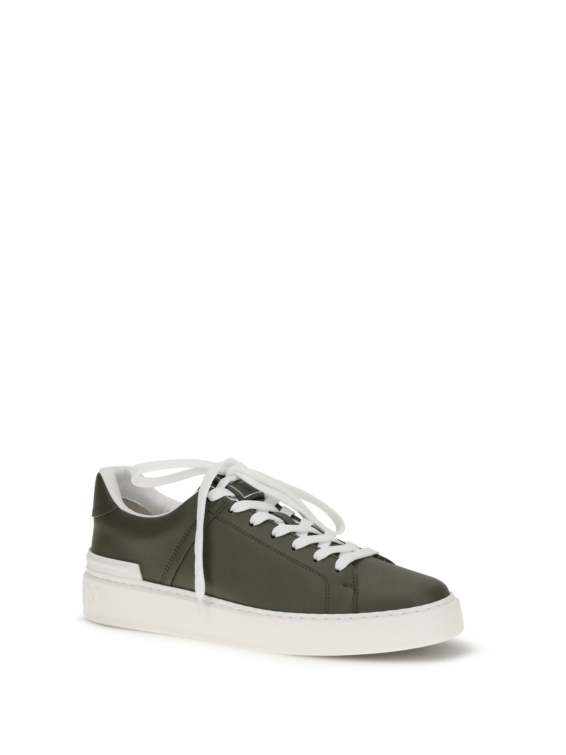 Balmain Men B-Court Sneakers In Calfskin Leather BALMAIN