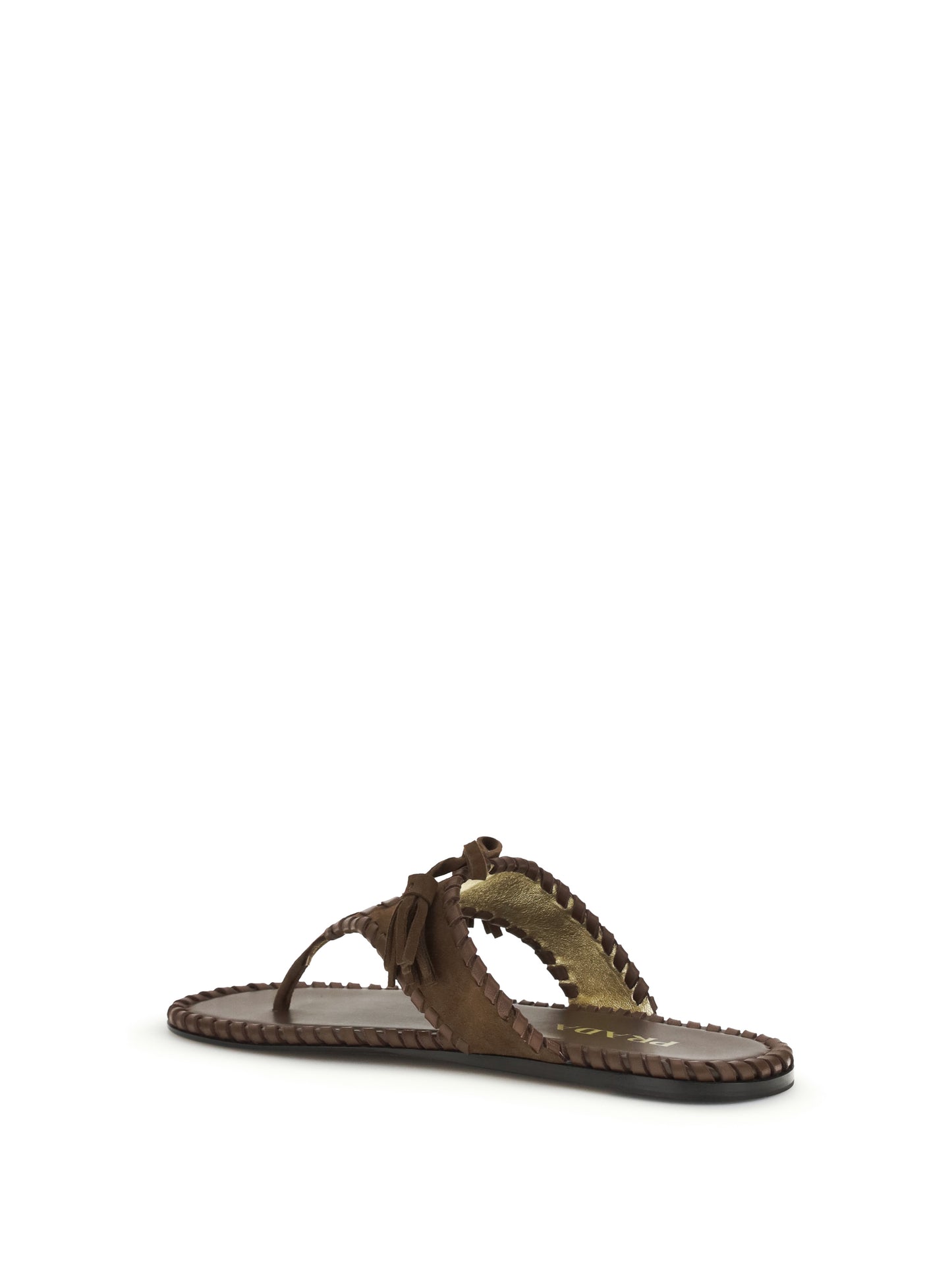 Prada Women Thong Sandals With Tassels PRADA
