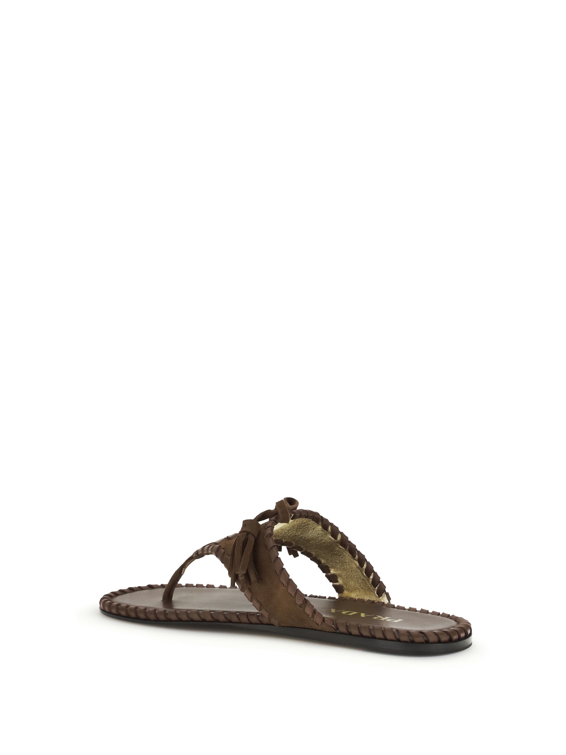 Prada Women Thong Sandals With Tassels PRADA