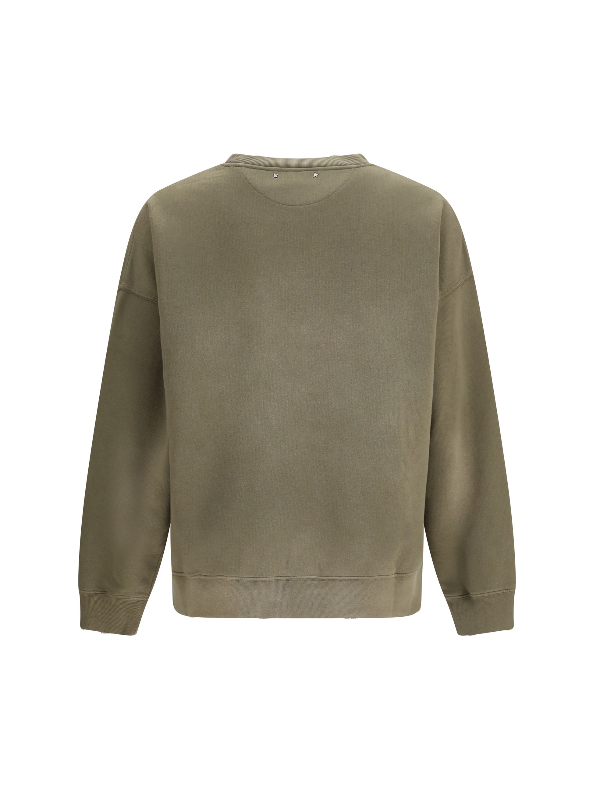 Golden Goose Men Journey Unisex Crew Neck In Garment-Dyed Cotton Fleece GOLDEN GOOSE