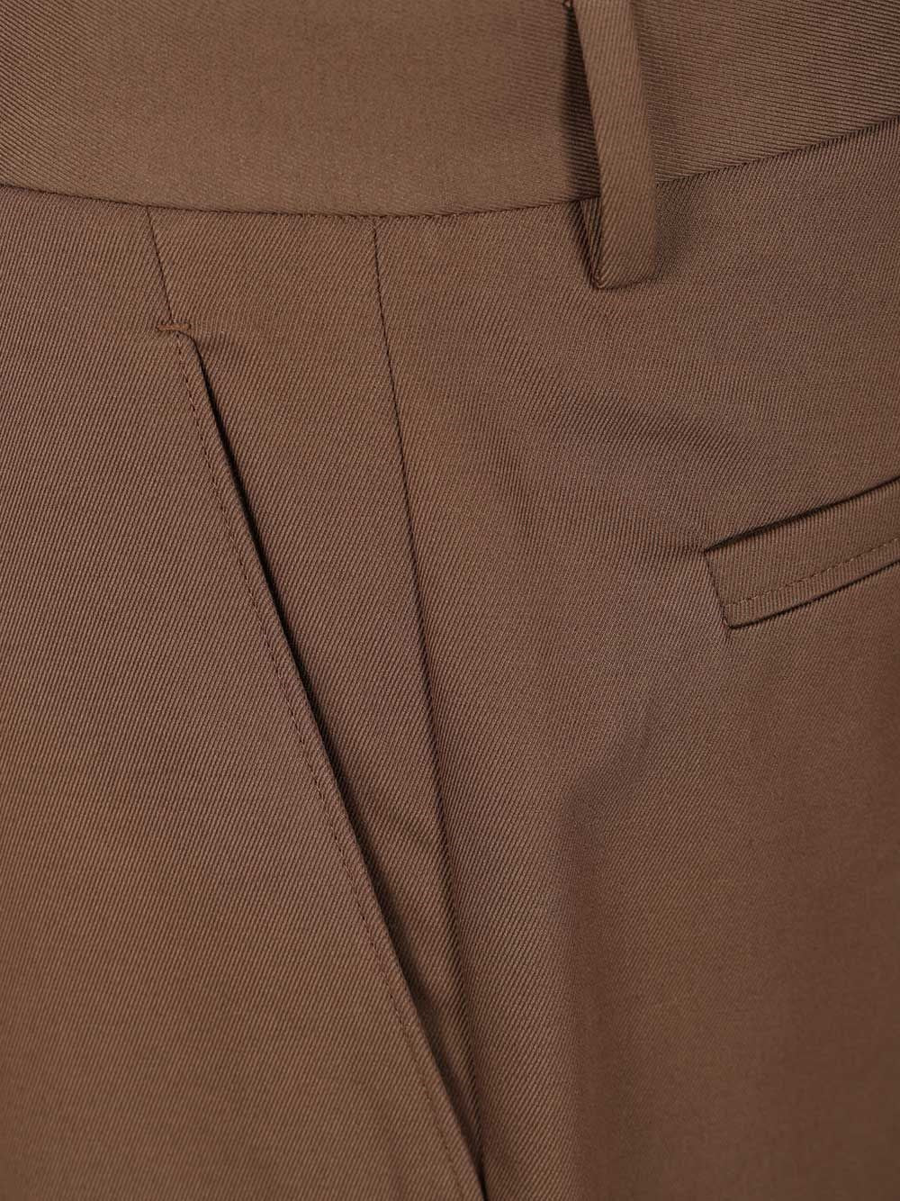 Zegna Men Dark Foliage Cotton And Wool Trousers ZEGNA