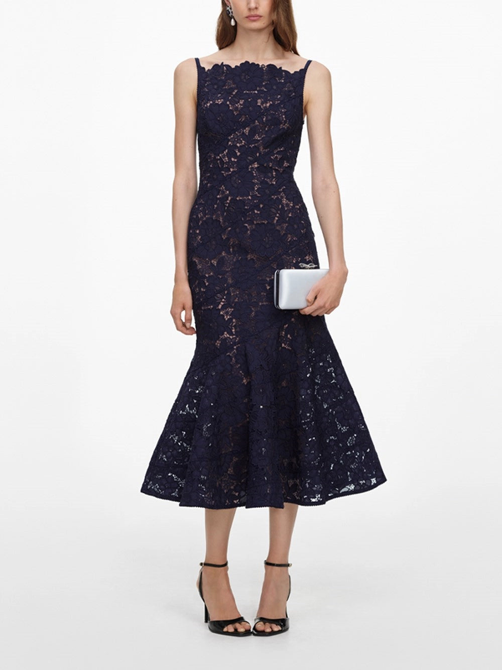 Self-Portrait Women Spiral Lace Midi Dress SELF-PORTRAIT