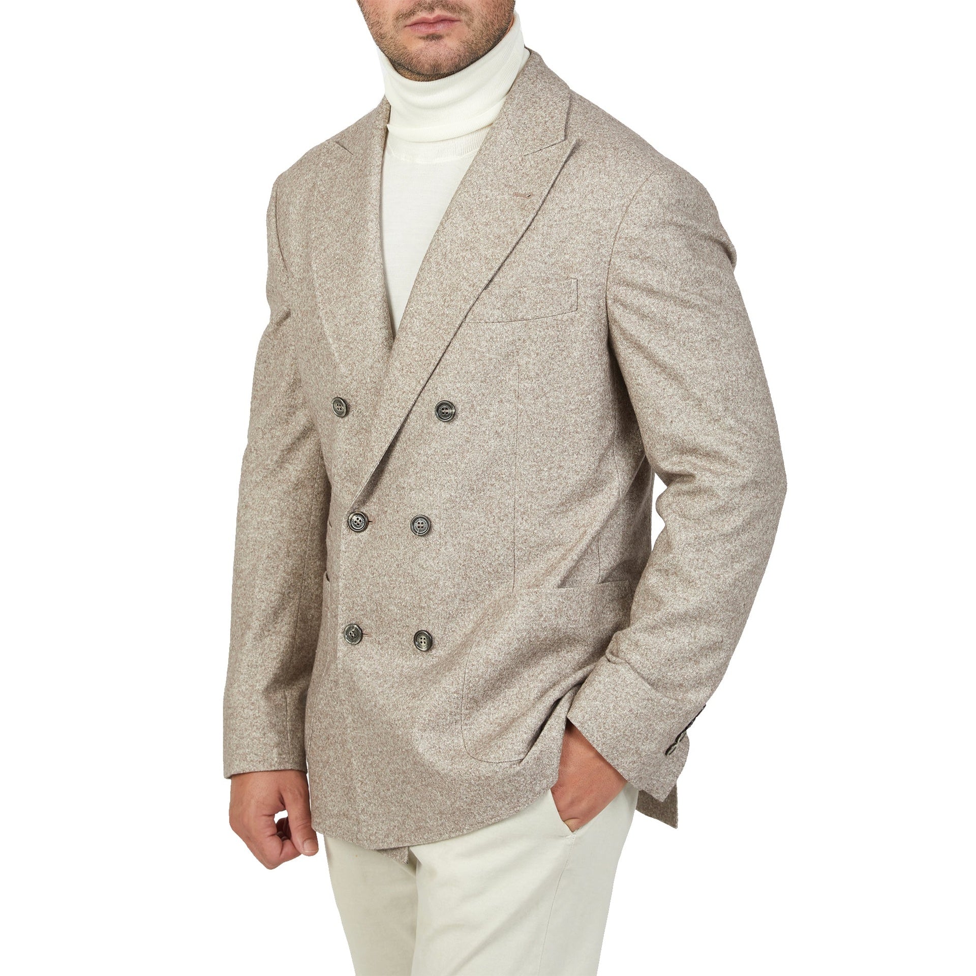 Brunello Cucinelli Double-Breasted Wool Jacket Men BRUNELLO CUCINELLI