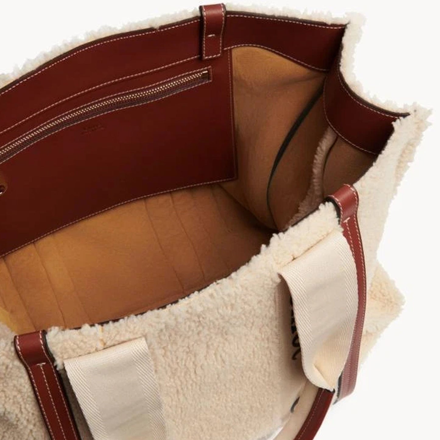 Chloe Woody Shearling Tote Bag Women CHLOE