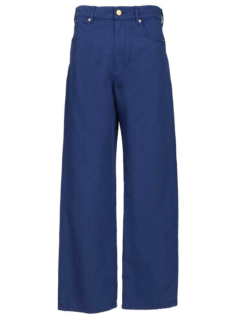 'S Max Mara Women Cotton And Linen Drill Trousers S MAX MARA