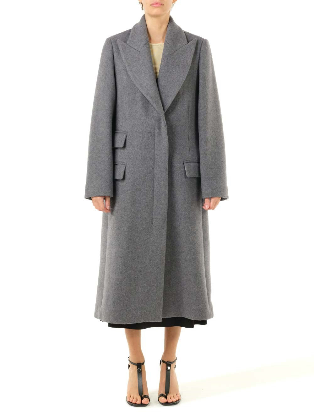 Loewe Women Wool And Cashmere Long Coat LOEWE