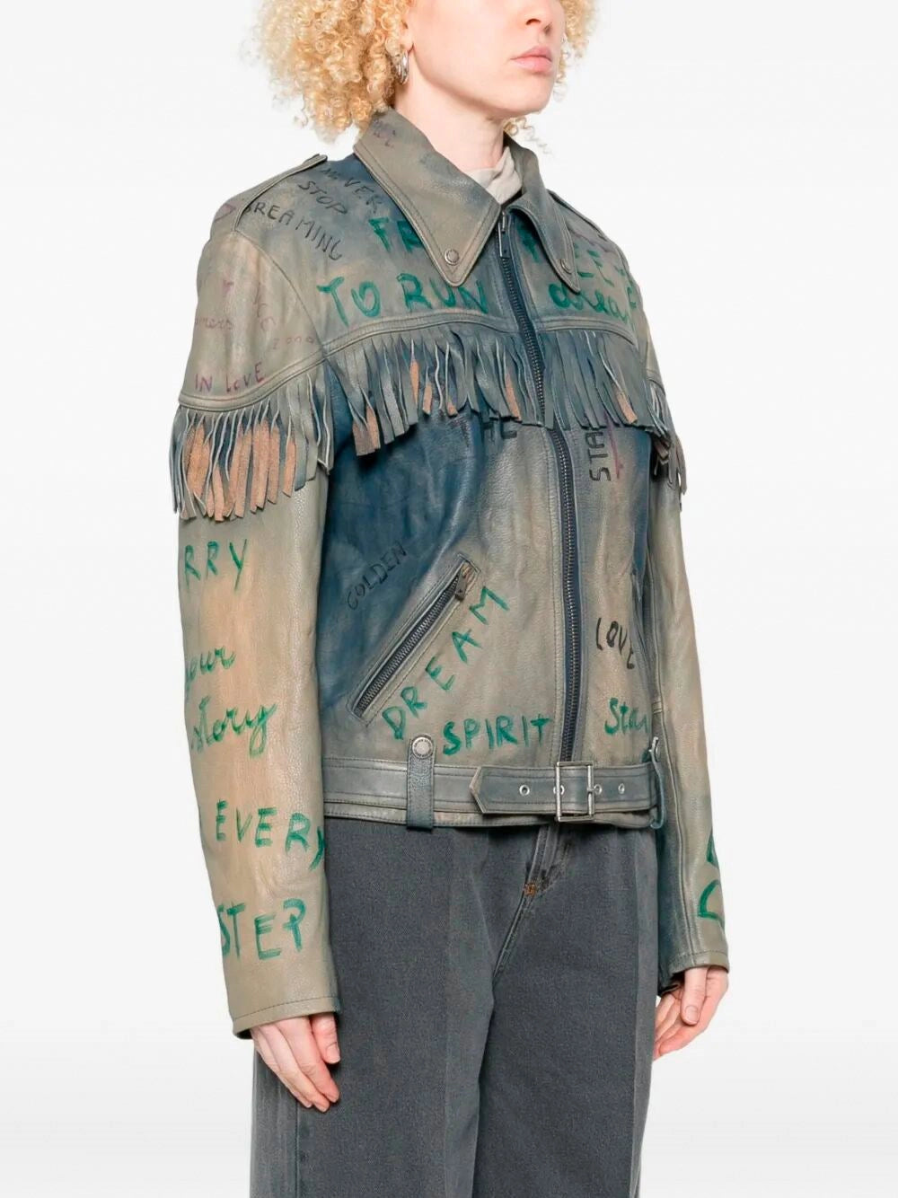Golden Goose Women `Journey` Full Zip Jacket `Olimpia` Lettering GOLDEN GOOSE