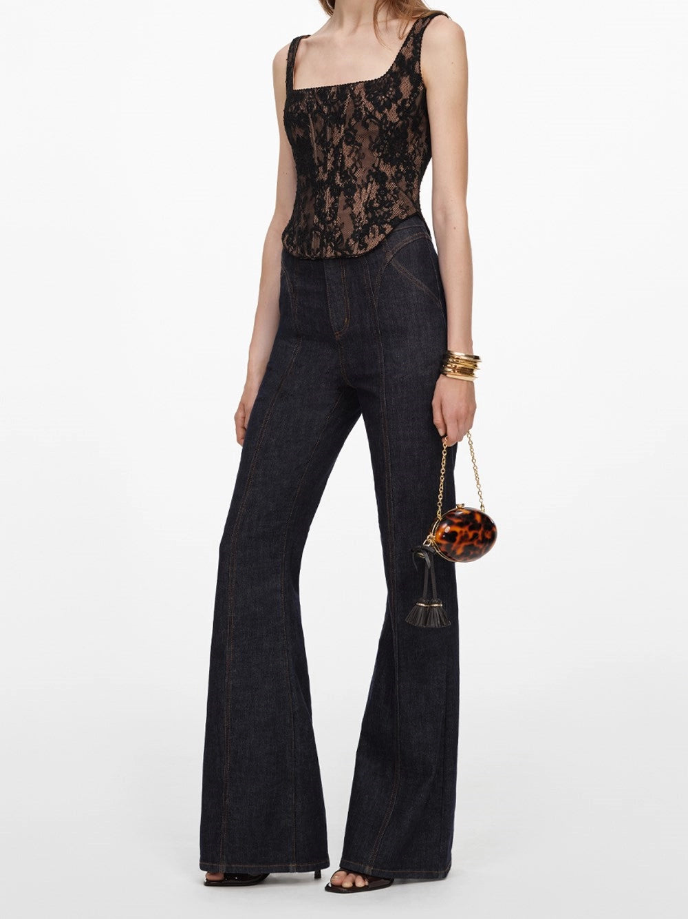 Self-Portrait Women Lace Corset Top SELF-PORTRAIT