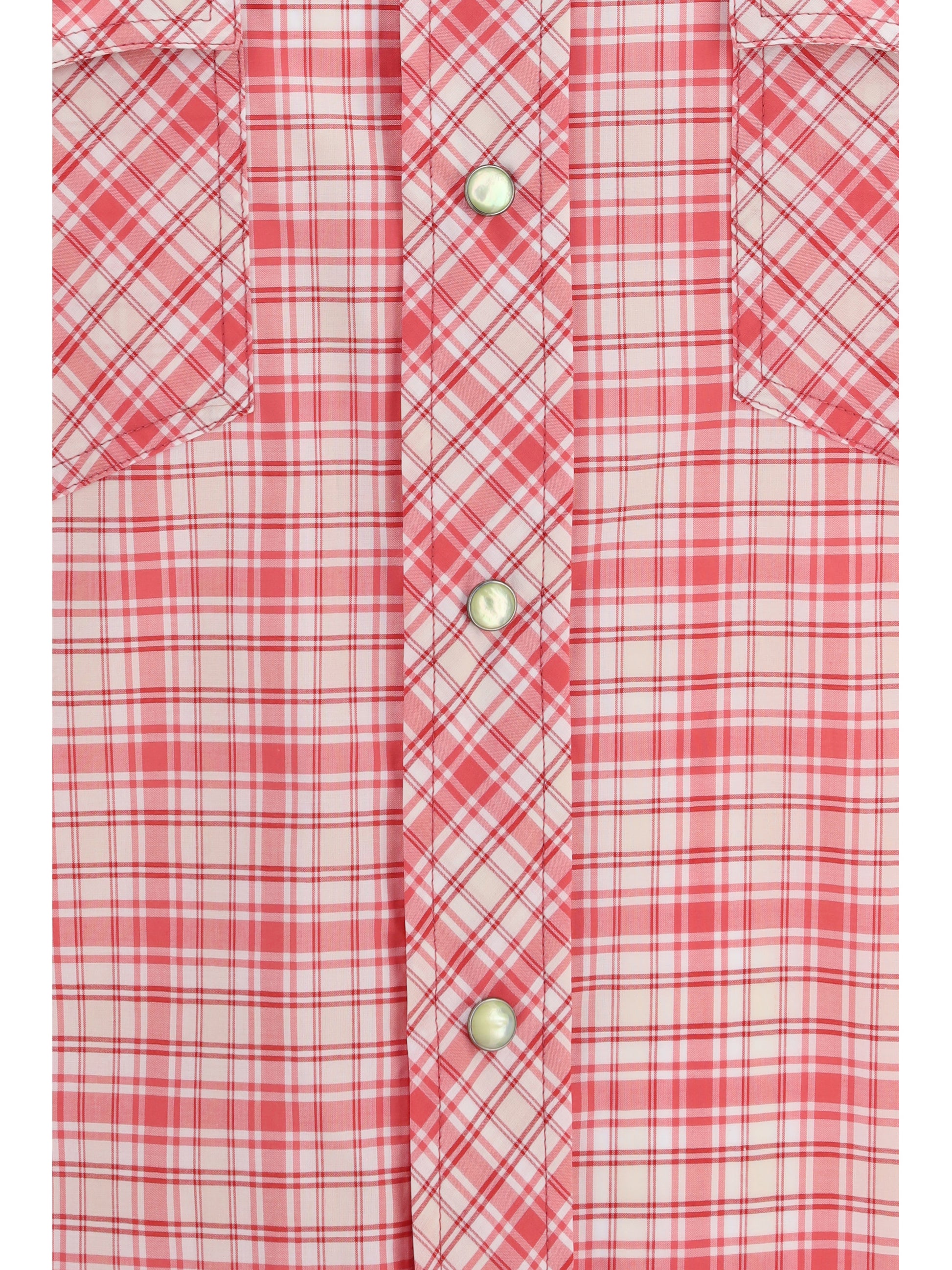 Versace Men Slim Checked Cotton Poplin Shirt VERSACE