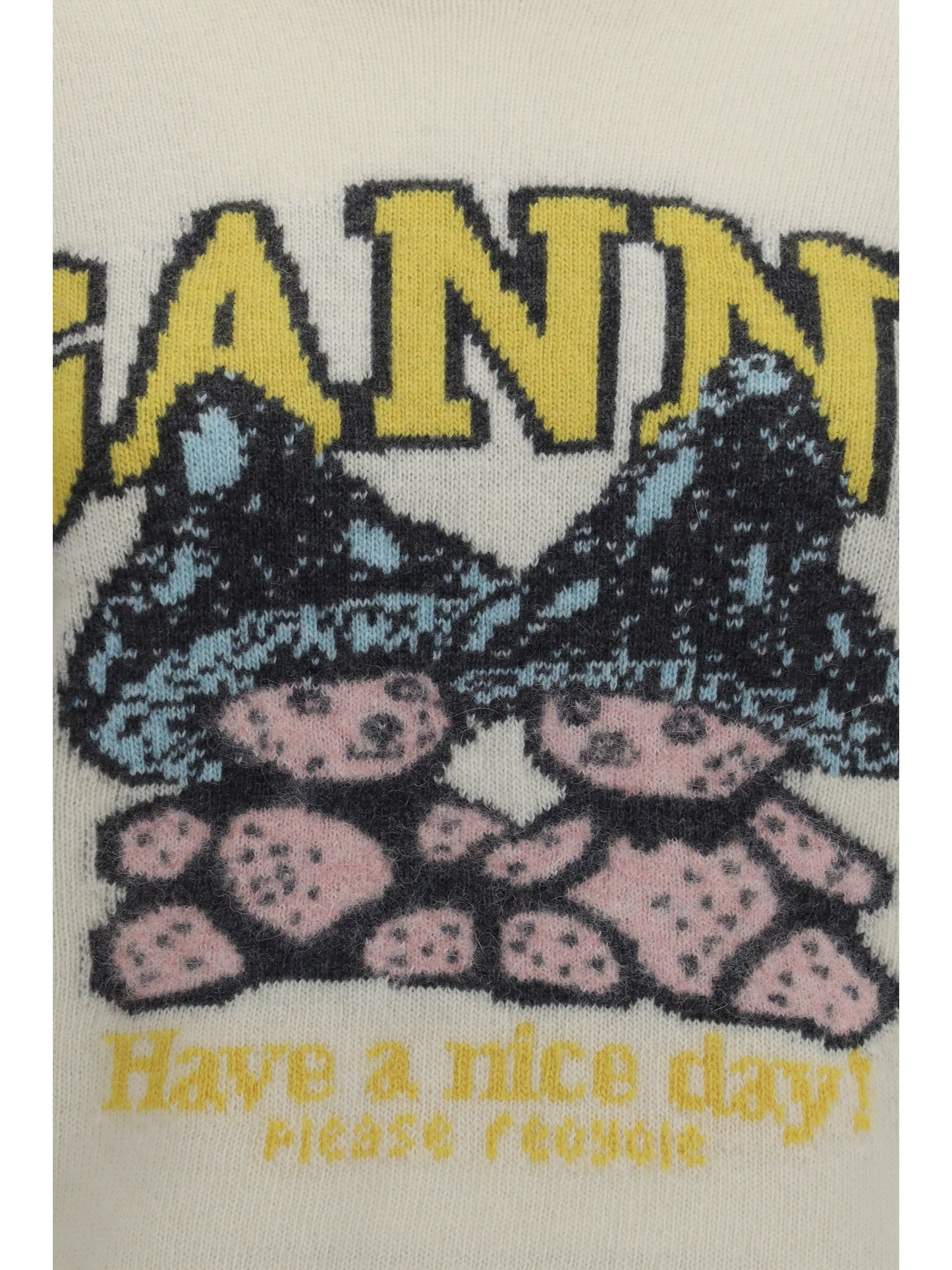 Ganni Women Mushroom Teddy Wool-Blend Sweater GANNI
