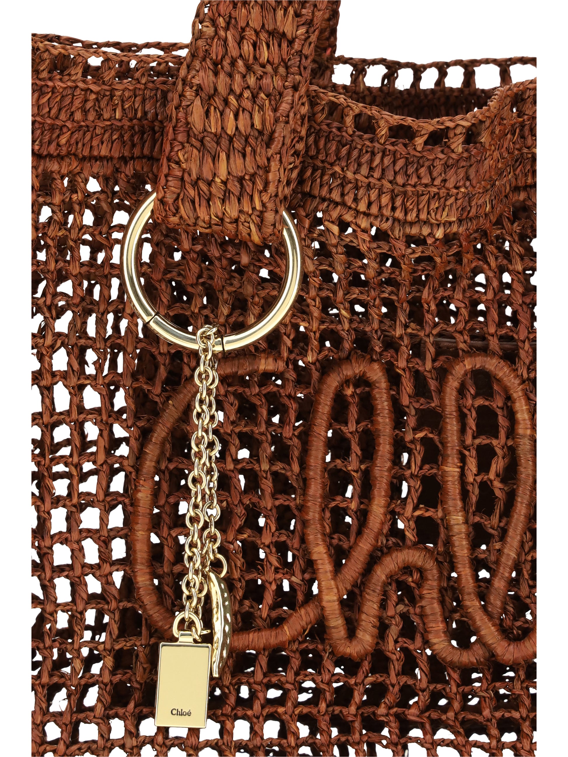 Chloé Women East-West Summer Banana Raffia Tote Bag CHLOE