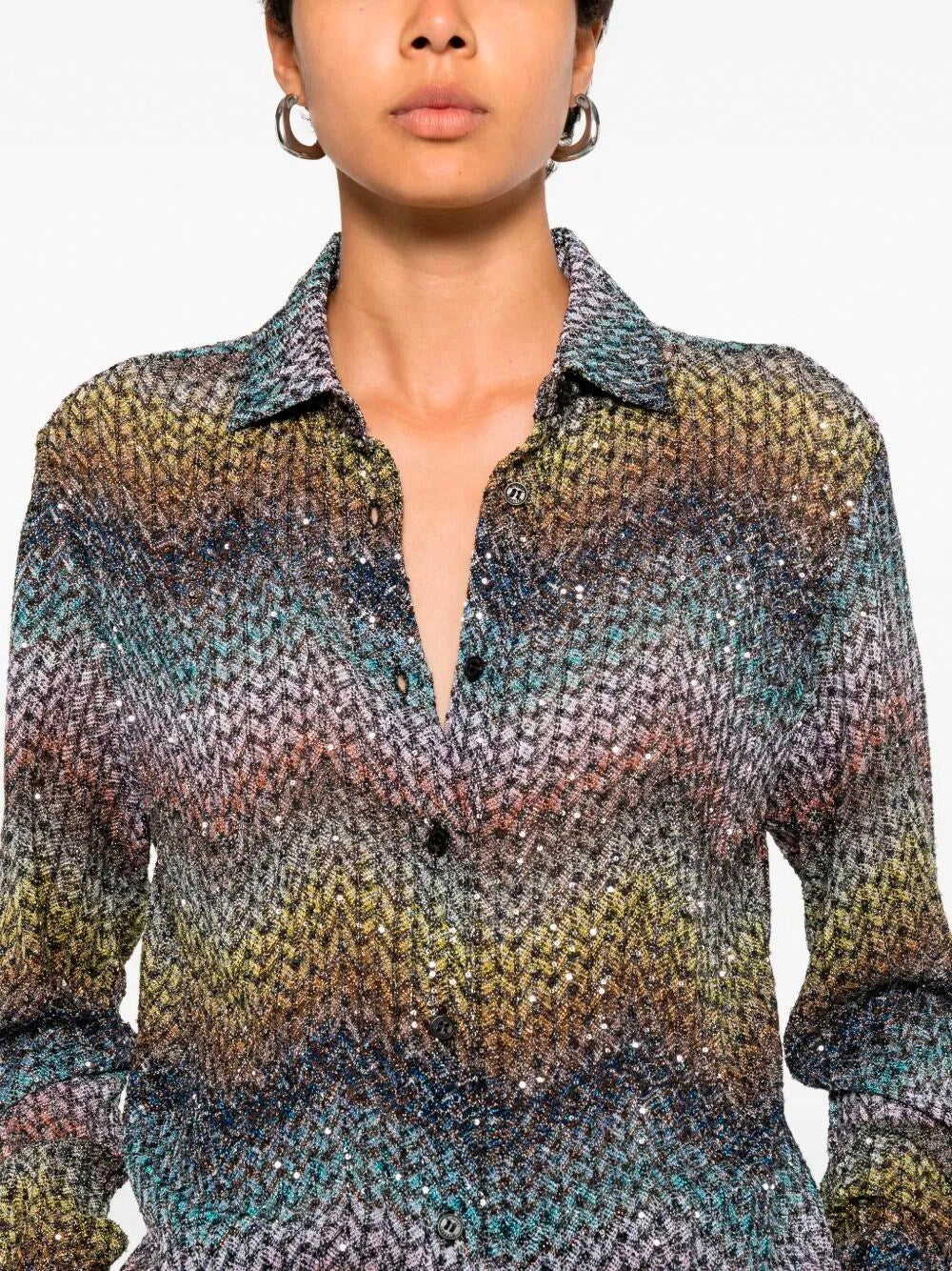 Missoni Women `Caperdoni` Long Sleeve Shirt MISSONI