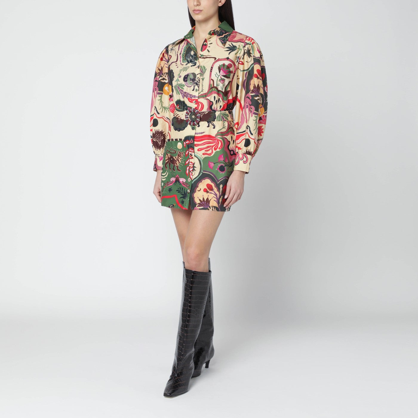 Farm Rio Short Multicolour Dress With Matching Belt Women FARM Rio