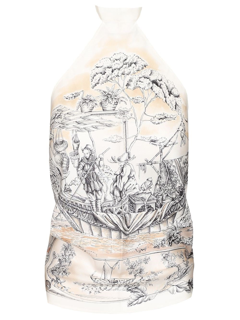 Ferragamo Women Top Foulard With Ethnic Print FERRAGAMO