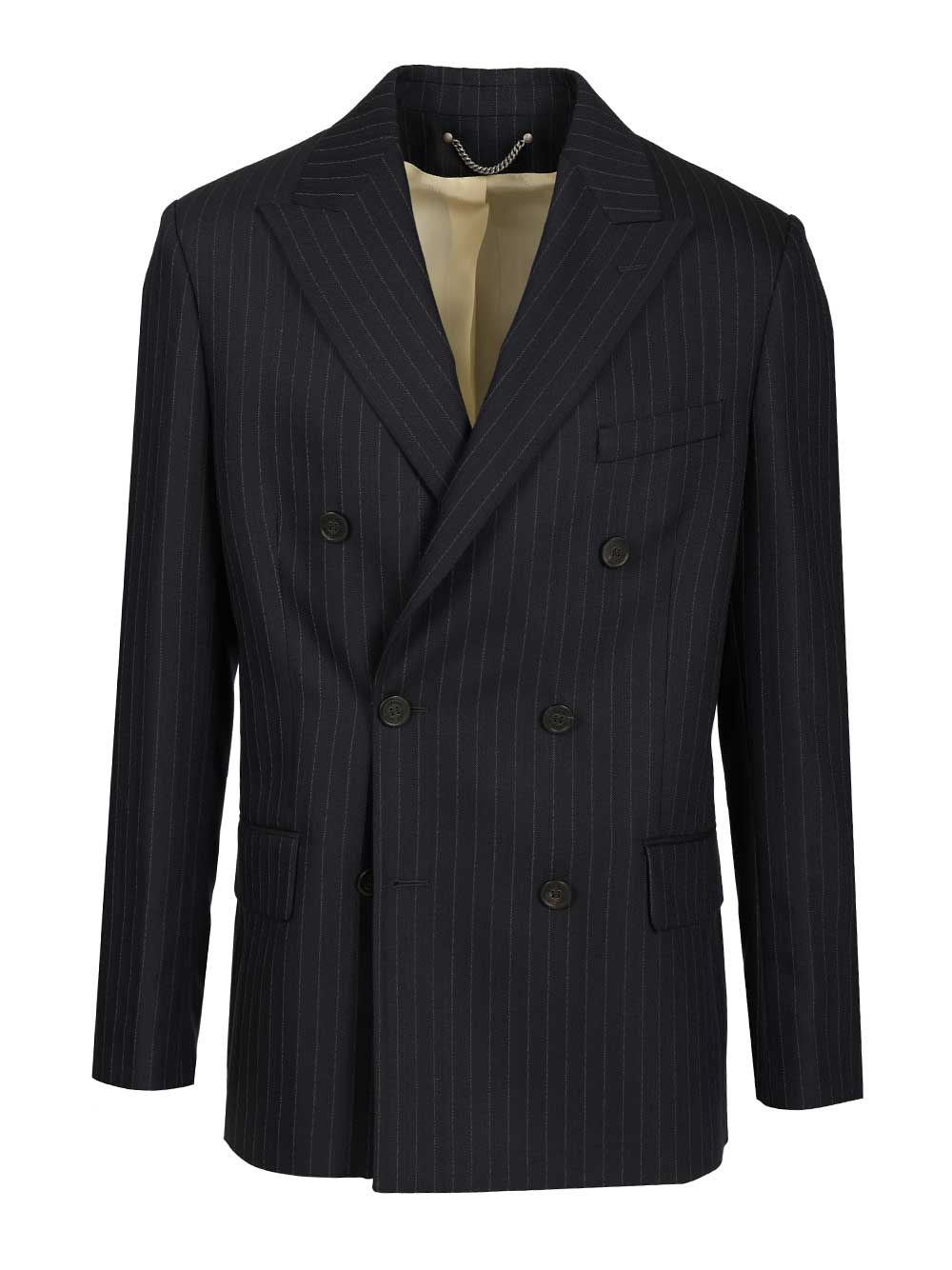 Golden Goose Men Double-Breasted Blazer In Pinstriped GOLDEN GOOSE