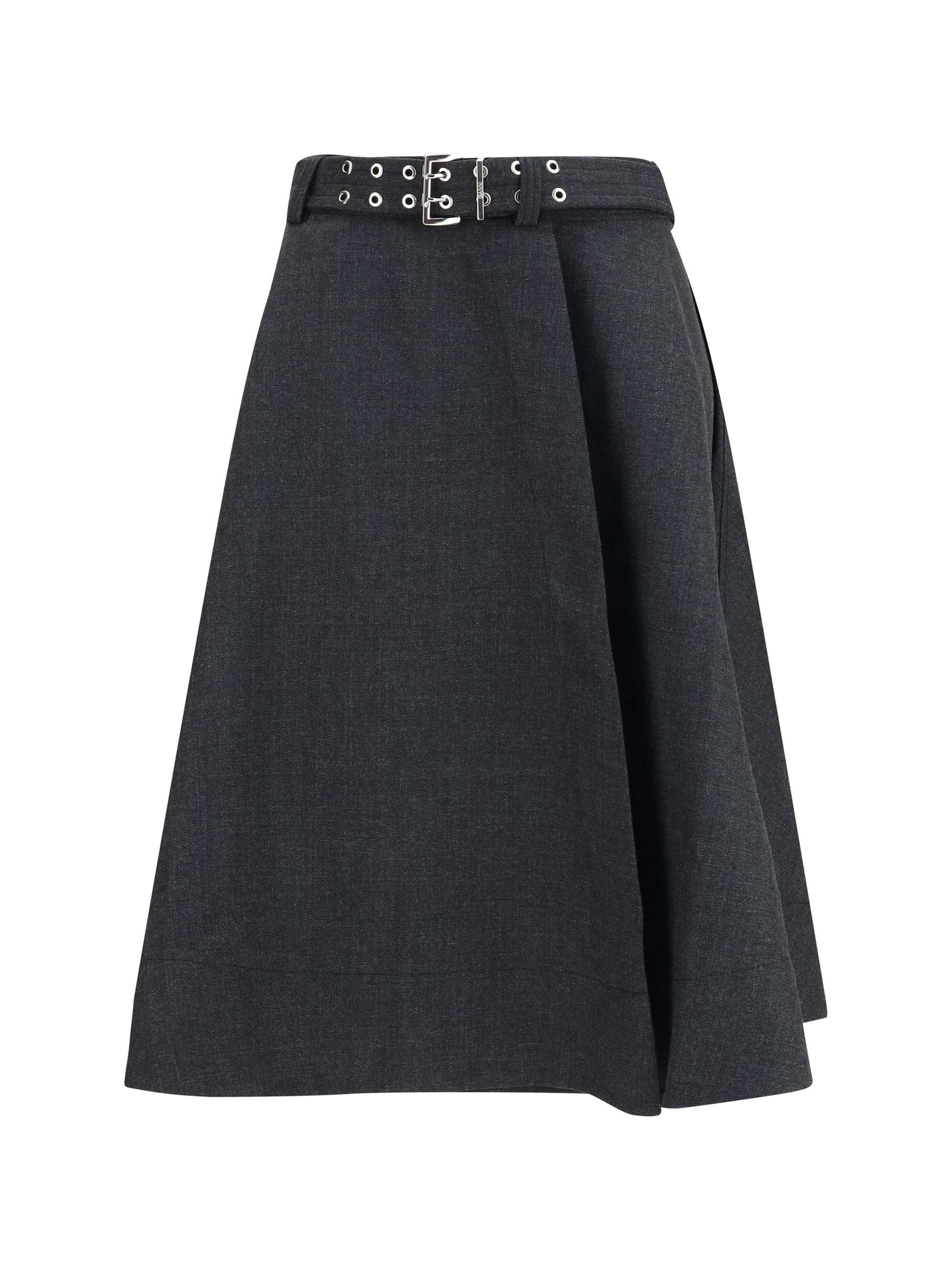 Ganni Women Wool Wrap Skirt GANNI