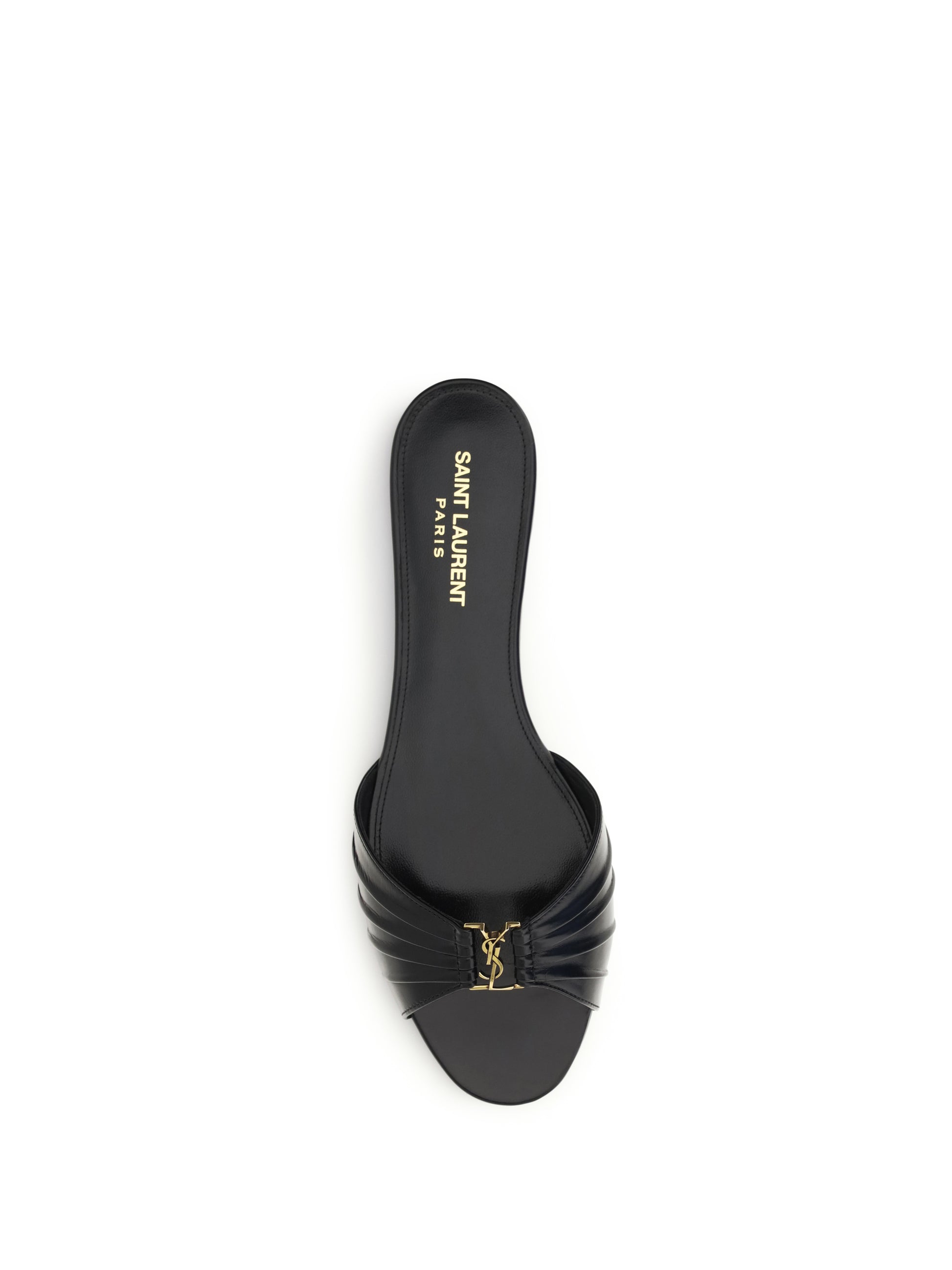 Saint Laurent Women Babylone Leather Sandals SAINT LAURENT