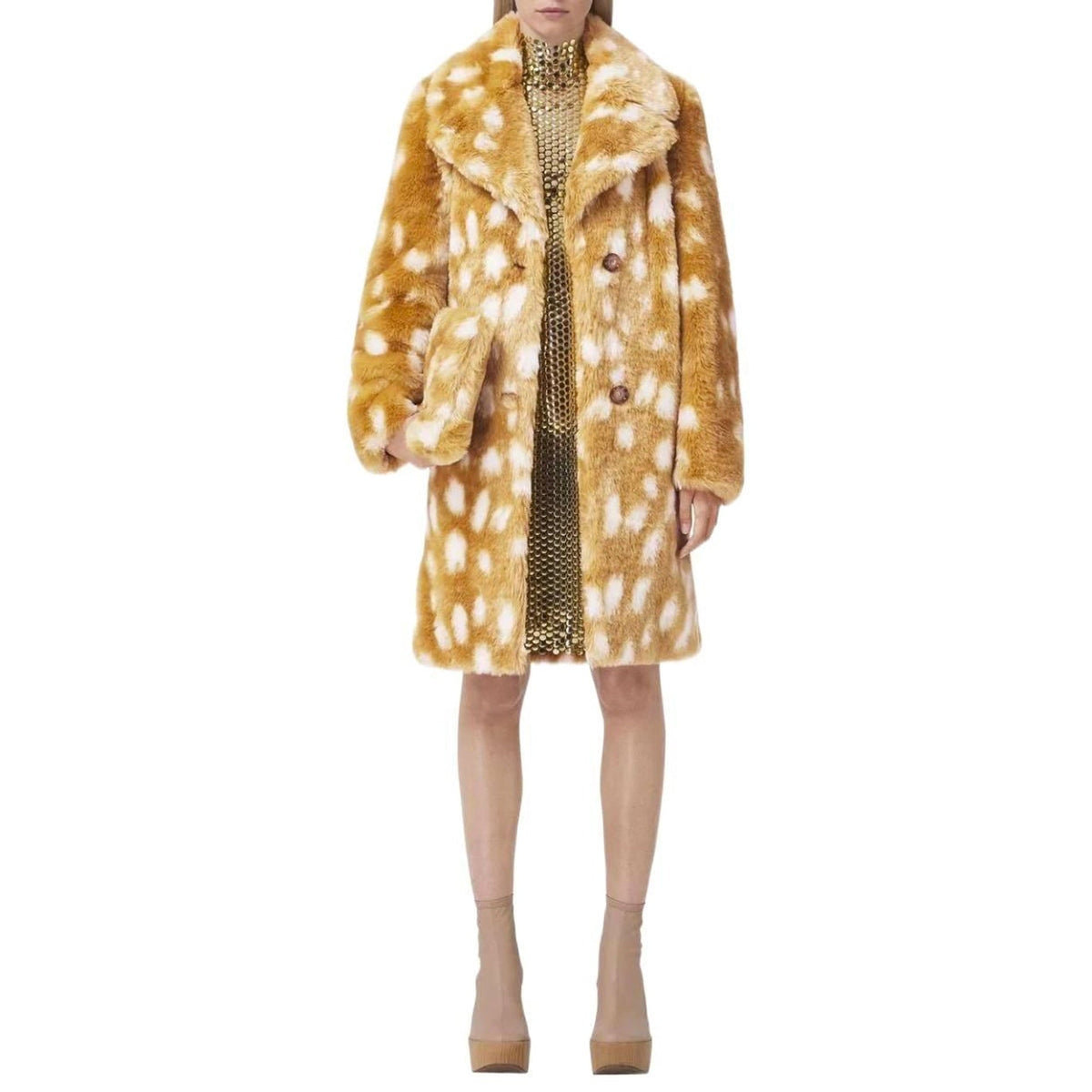 Burberry Faux Fur Coat Women BURBERRY