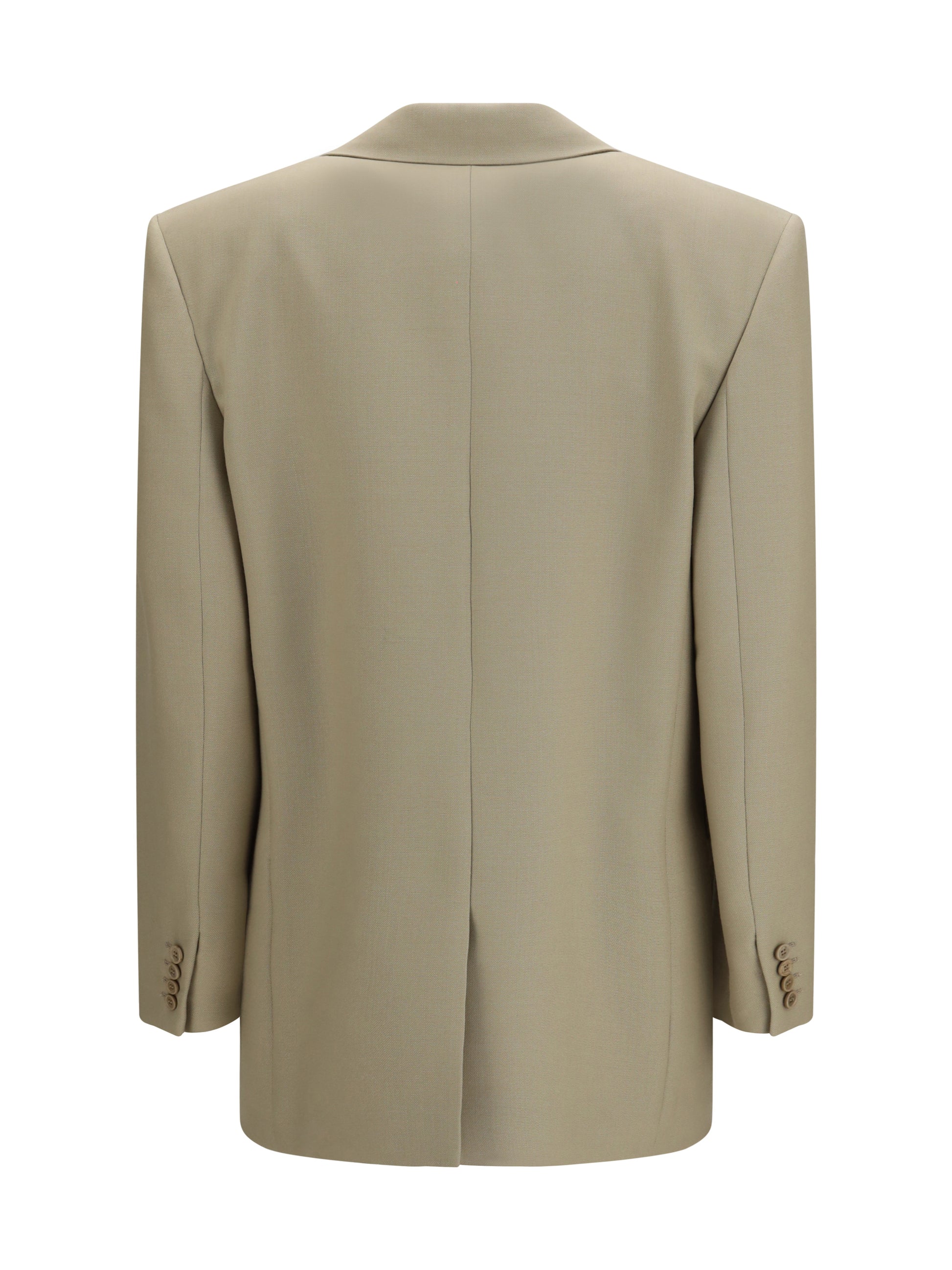 Saint Laurent Women Single-Breasted Jacket In Wool And Silk SAINT LAURENT