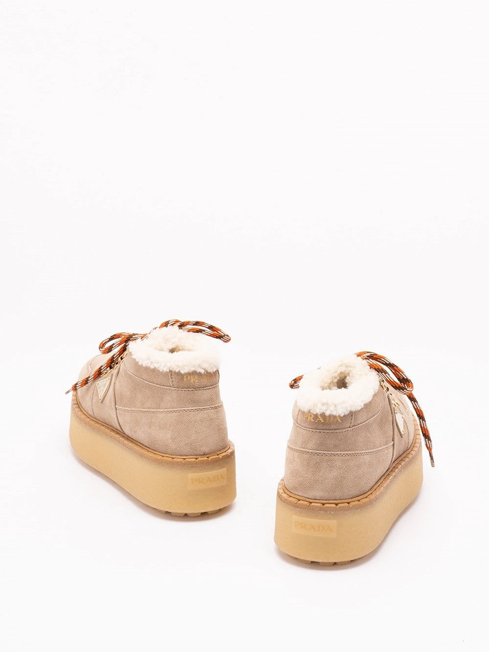 Prada Women Suede Lace-Up Shoes PRADA
