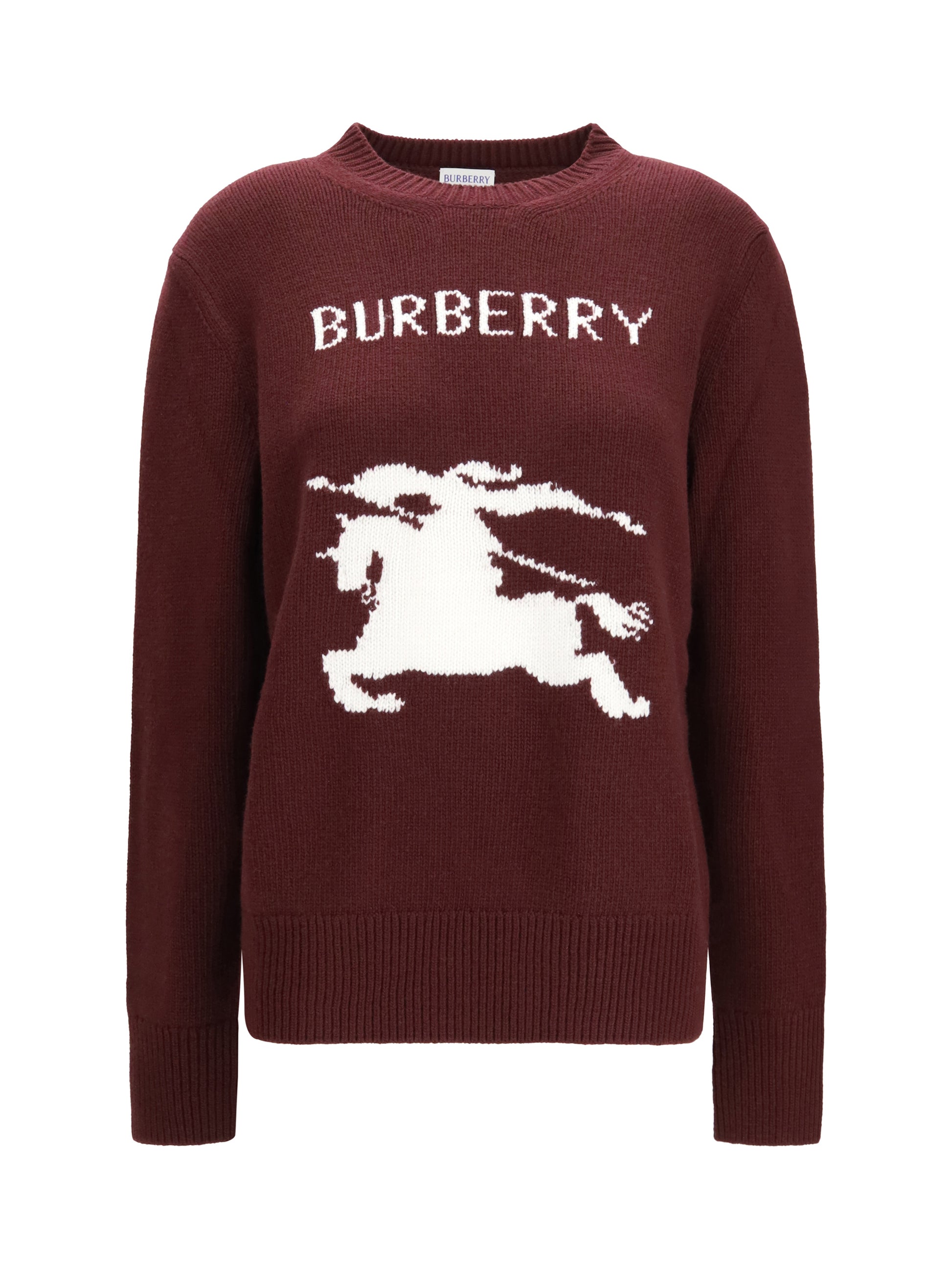 Burberry Women Cashmere And Wool Sweater With Knight Motif BURBERRY