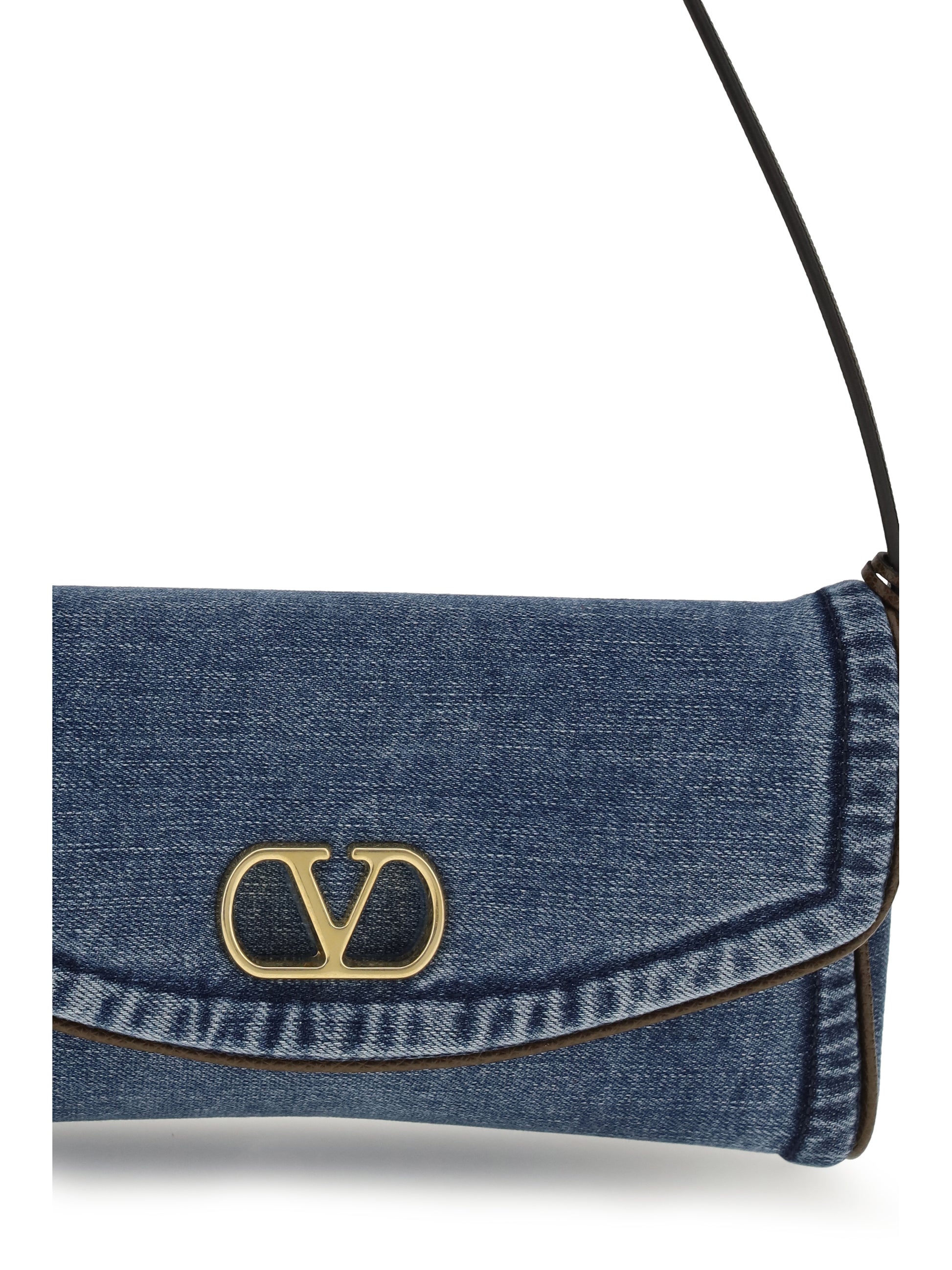 Valentino Garavani Women Devain Small Shoulder Bag In Denim VALENTINO GARAVANI