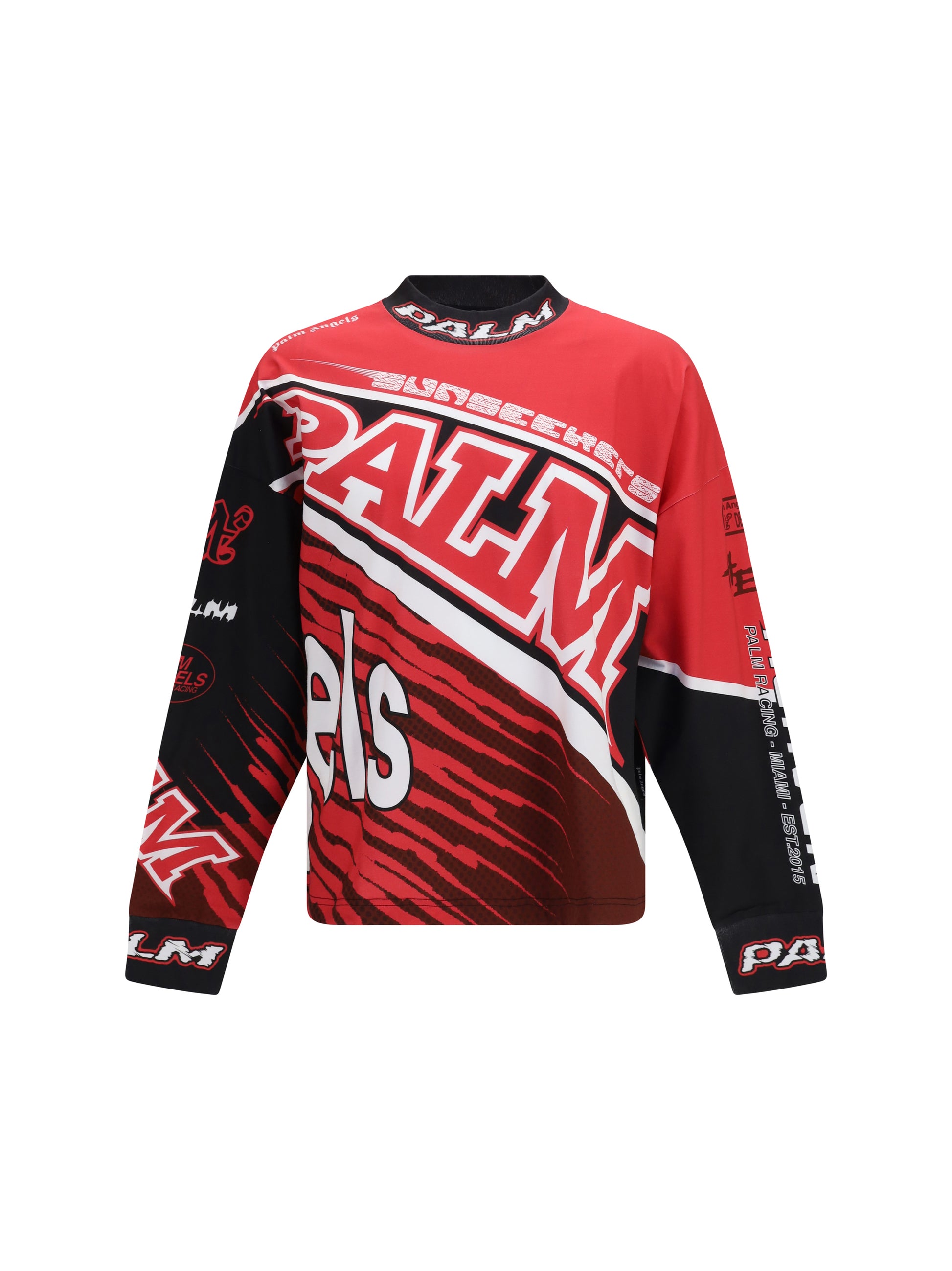 Palm Angels Men Racing Long-Sleeved T-Shirt PALM ANGELS