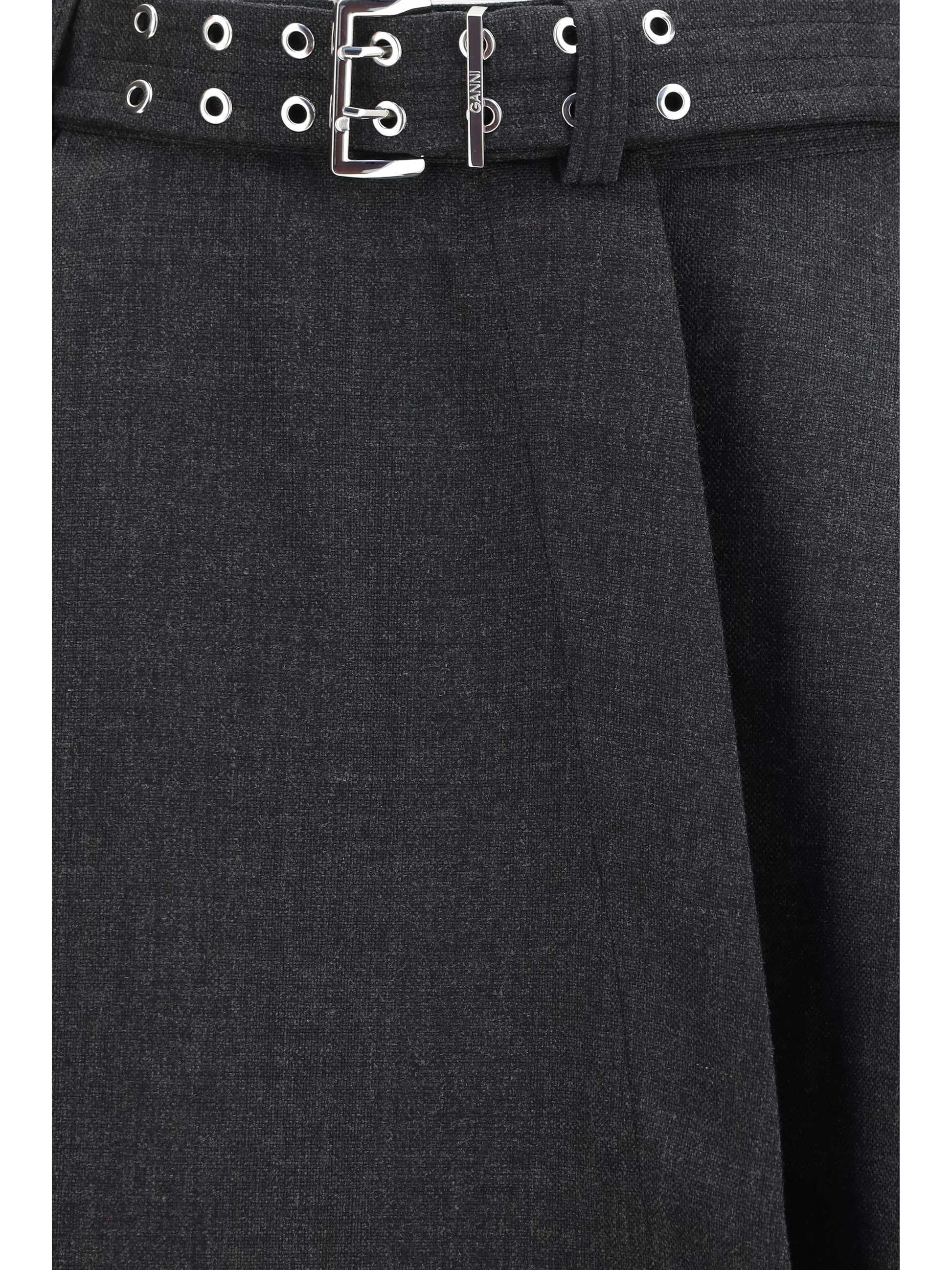 Ganni Women Wool Wrap Skirt GANNI