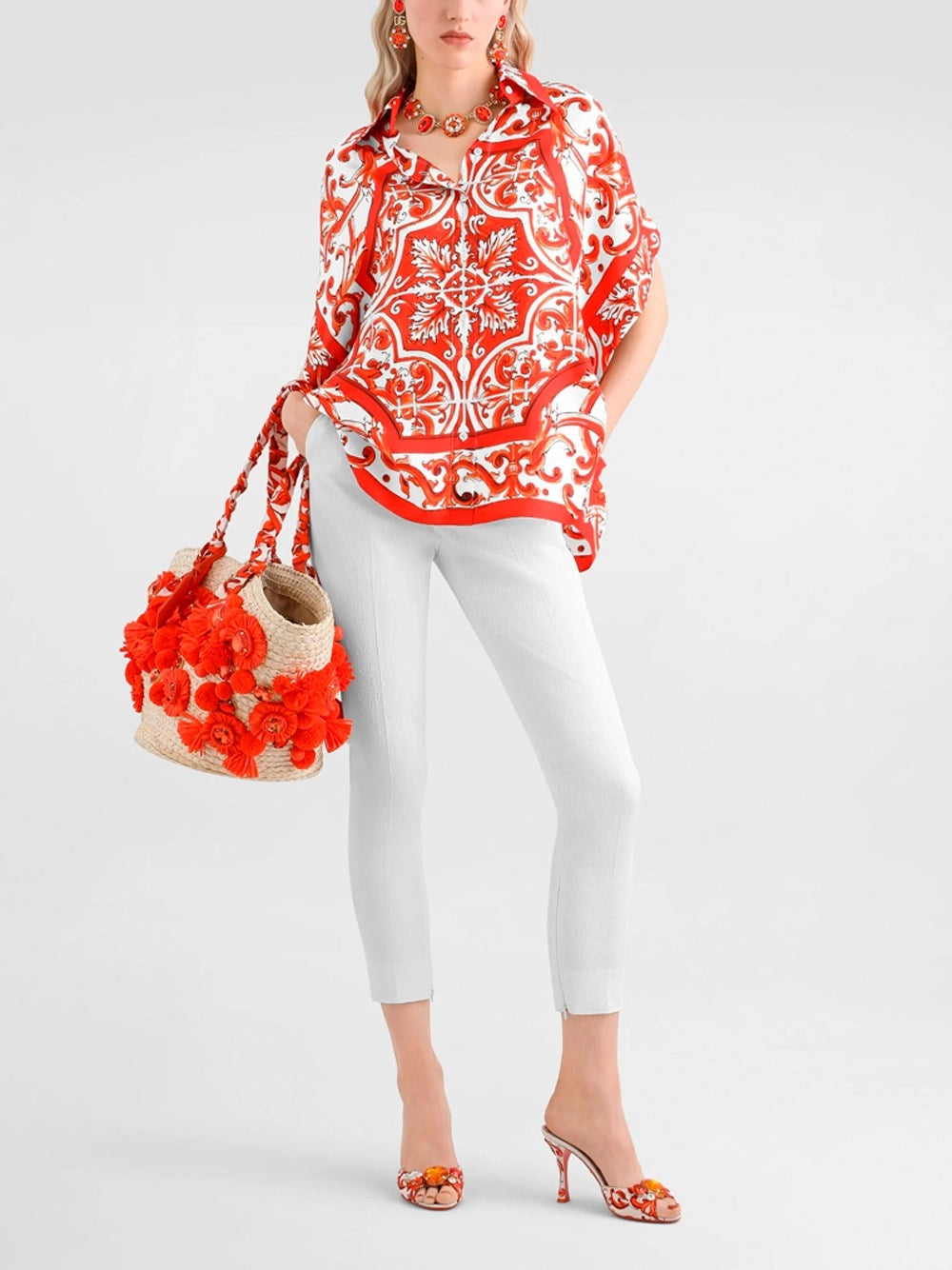 Dolce & Gabbana Women Maiolica-Print Shirt DOLCE & GABBANA