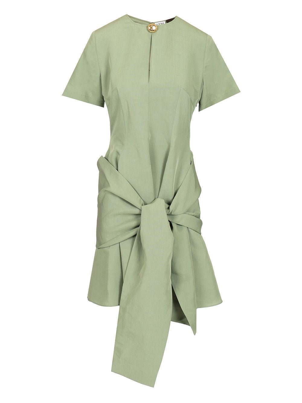 Loewe Paula's Ibiza Women Pebble Dress In Viscose And Linen LOEWE