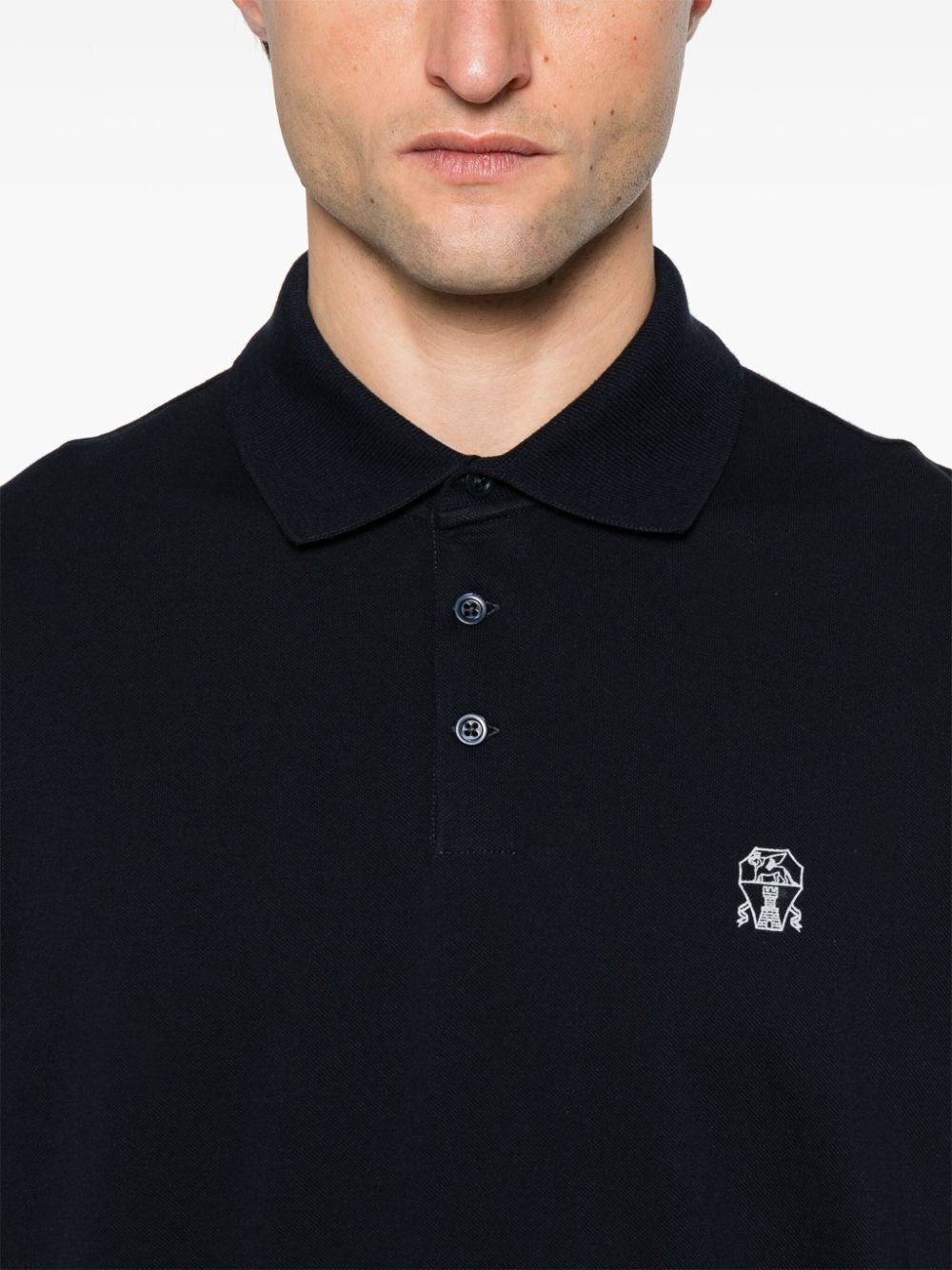Brunello Cucinelli Men Short Sleeve Polo Shirt With Logo BRUNELLO CUCINELLI