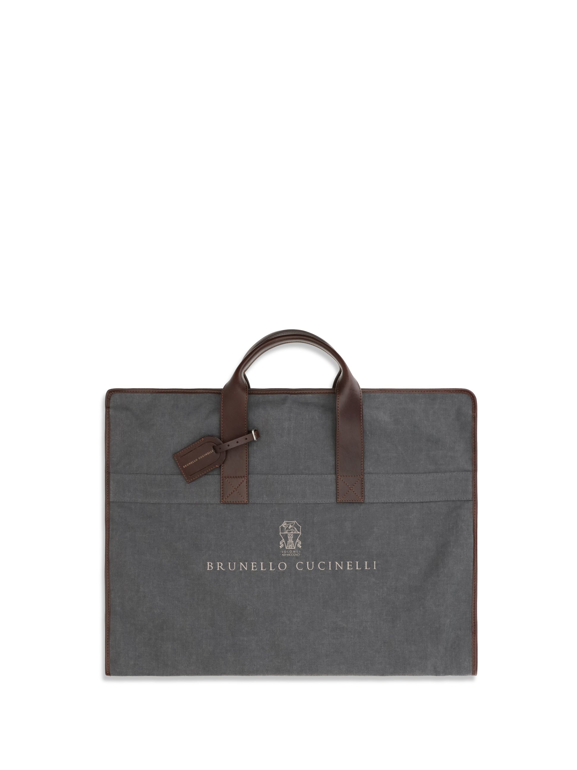 Brunello Cucinelli Men Garment Bag In Techno Fabric And Leather BRUNELLO CUCINELLI