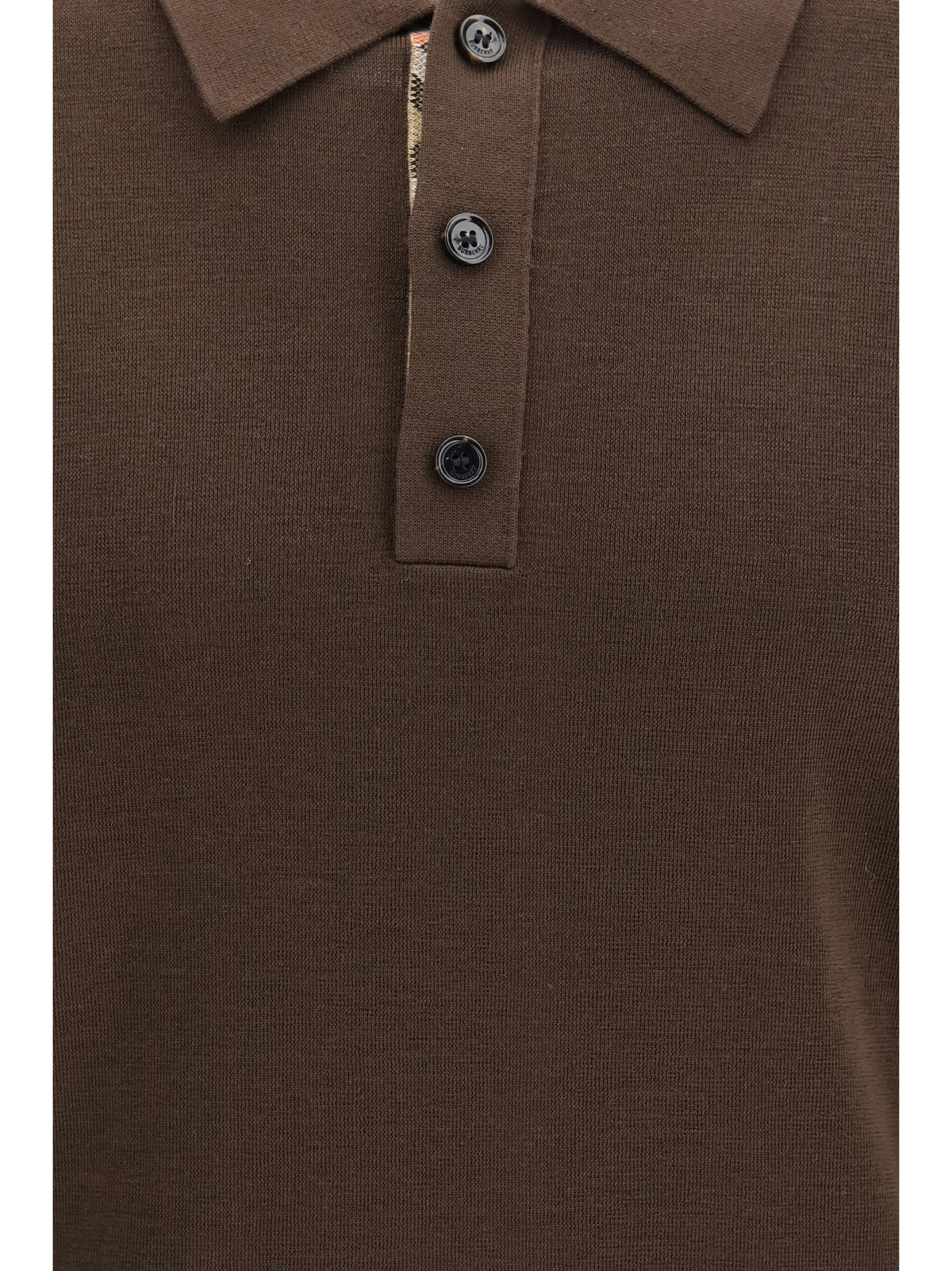 Burberry Men Long-Sleeve Wool Polo BURBERRY