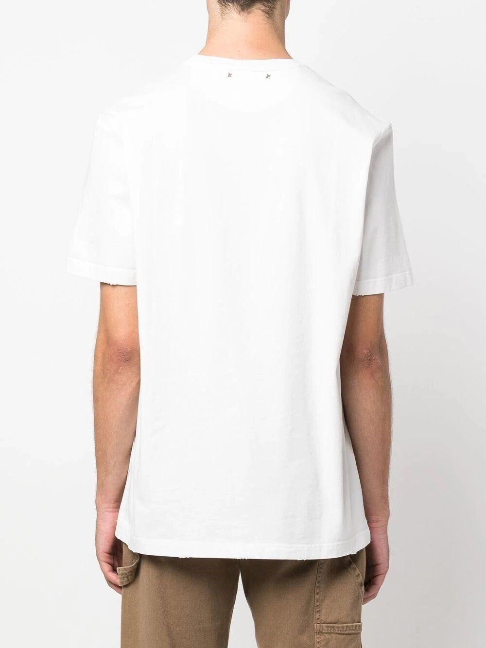 Golden Goose Men T-Shirt Distressed Cotton GOLDEN GOOSE