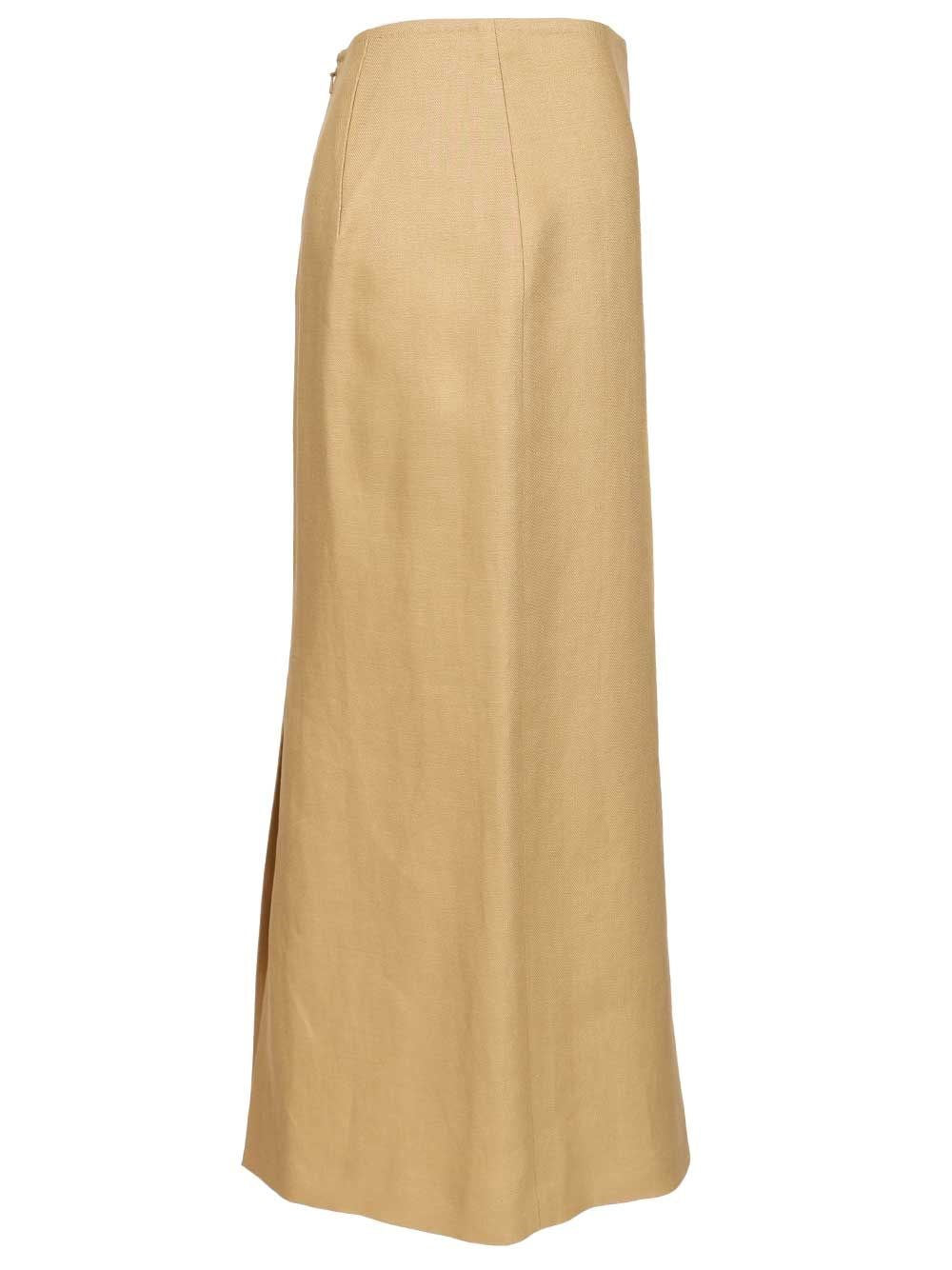 Max Mara Women Slim-Fit Diagonal Linen Skirt MAX MARA
