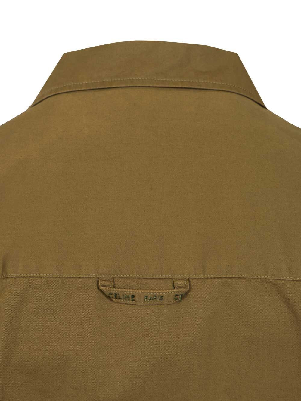 Celine Men Oversized Shirt In Cotton And Linen Twill CELINE