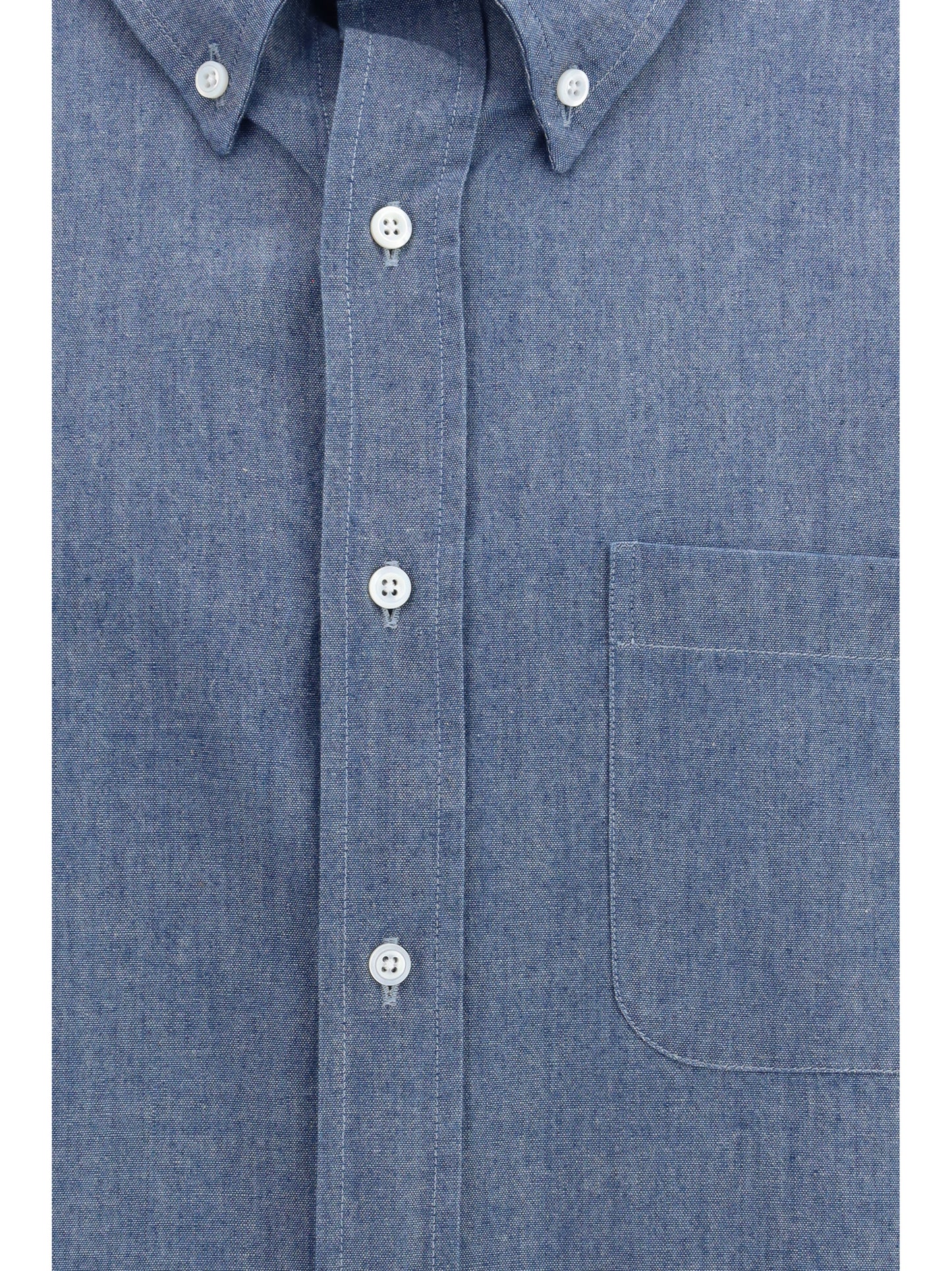 Thom Browne Men Denim Shirt With Logo THOM BROWNE
