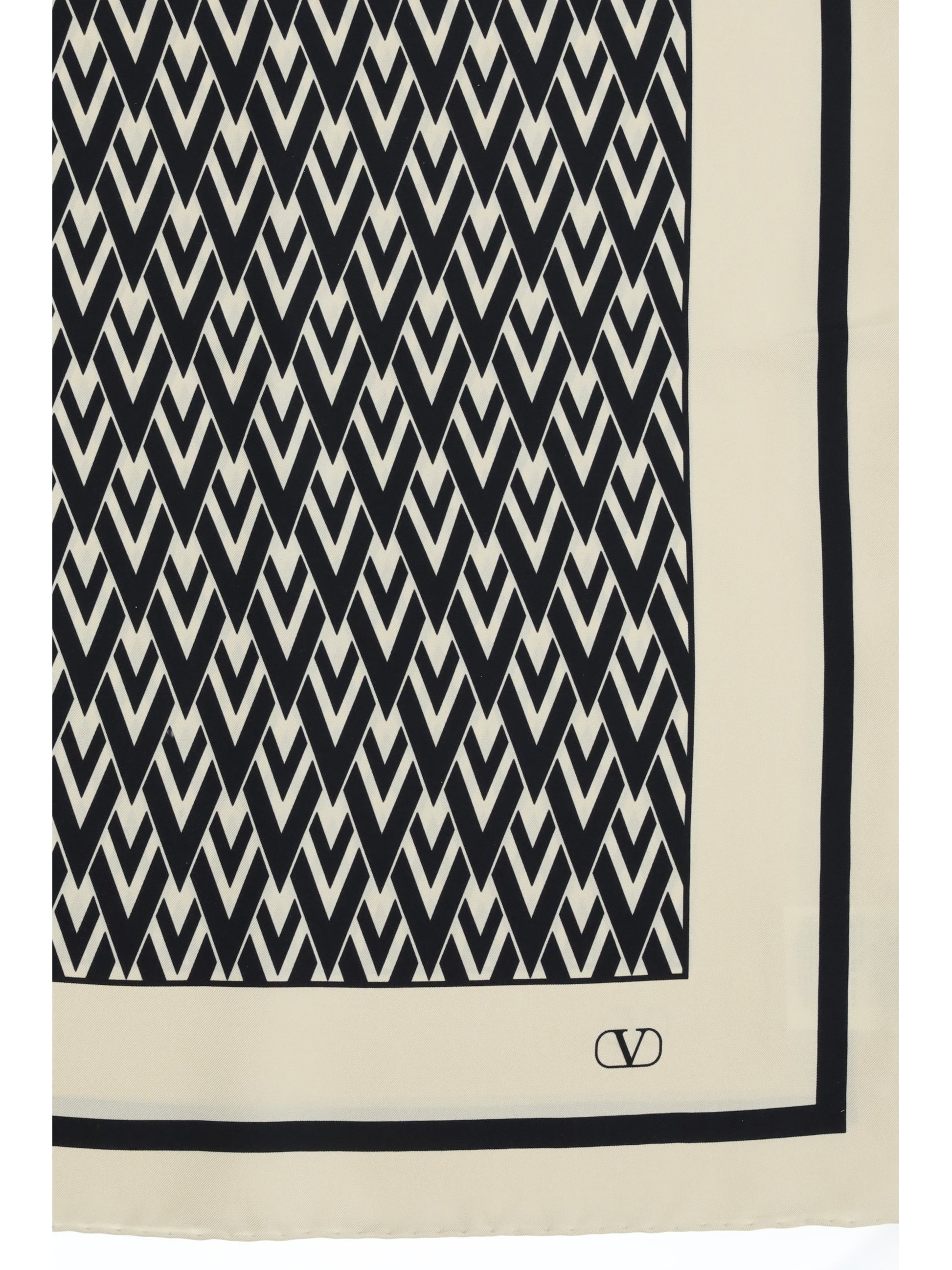 Valentino Garavani Women Silk Foulard With All-Over Monogram Print VALENTINO GARAVANI