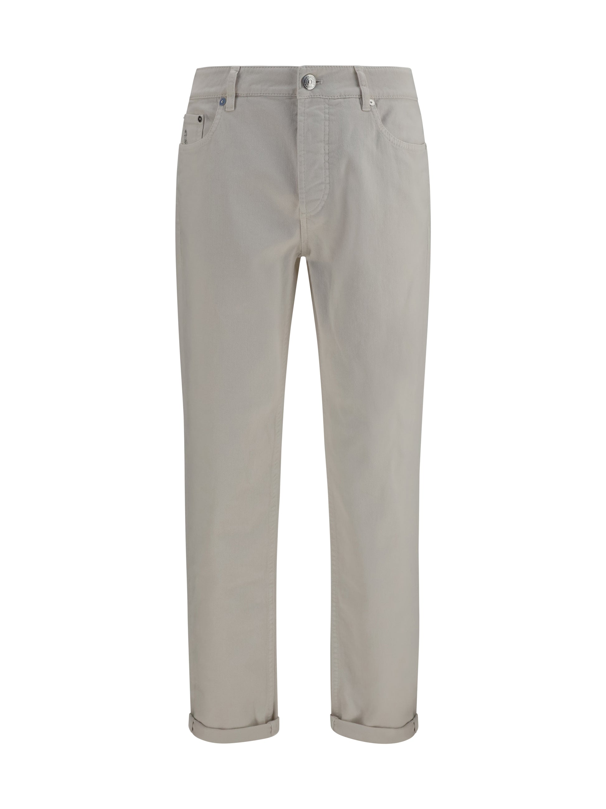 Brunello Cucinelli Men Jeans With Turn-Up Hem BRUNELLO CUCINELLI