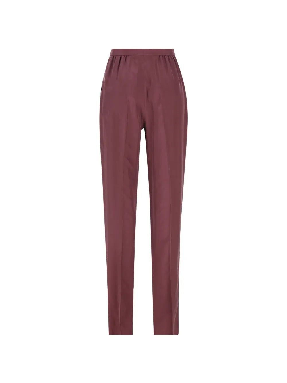 Saint Laurent Women Habutai Silk Trousers SAINT LAURENT
