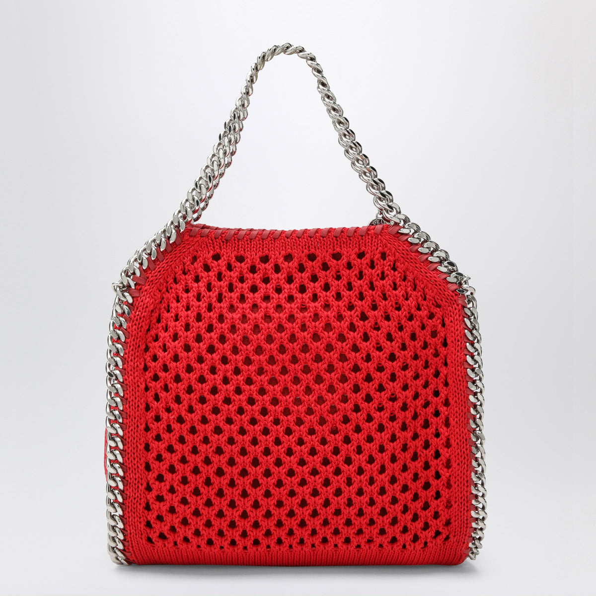 Stella Mccartney Red Falabella Mini Tote Bag In Mesh Women STELLA MCCARTNEY