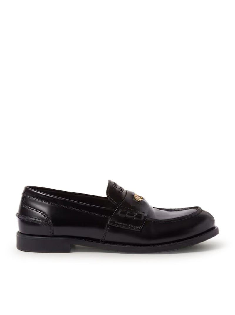 Miu Miu Women Brushed Leather Loafers MIU MIU