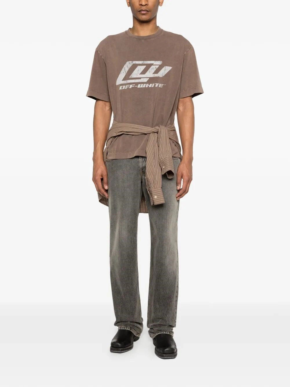 Off White Men `Owr Skate` Short Sleeve T-Shirt OFF-WHITE
