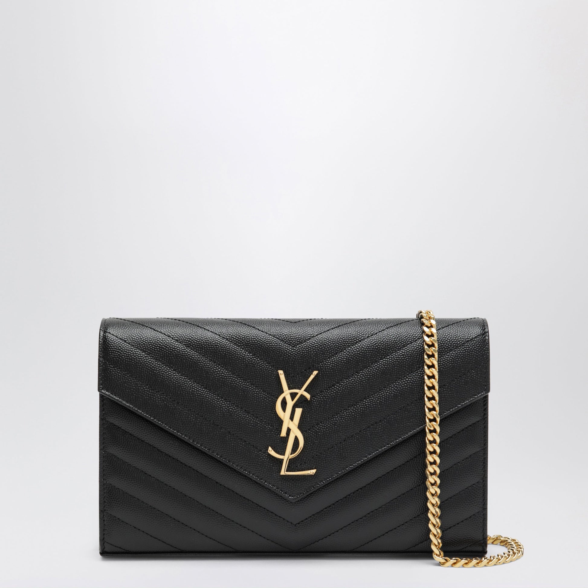 Saint Laurent Black Cassandre Chain Pouch Women SAINT LAURENT