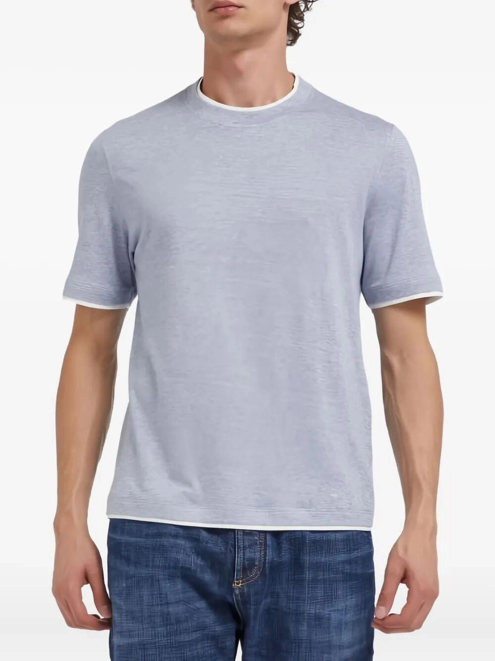 Brunello Cucinelli Men T-Shirt With Faux-Layering BRUNELLO CUCINELLI
